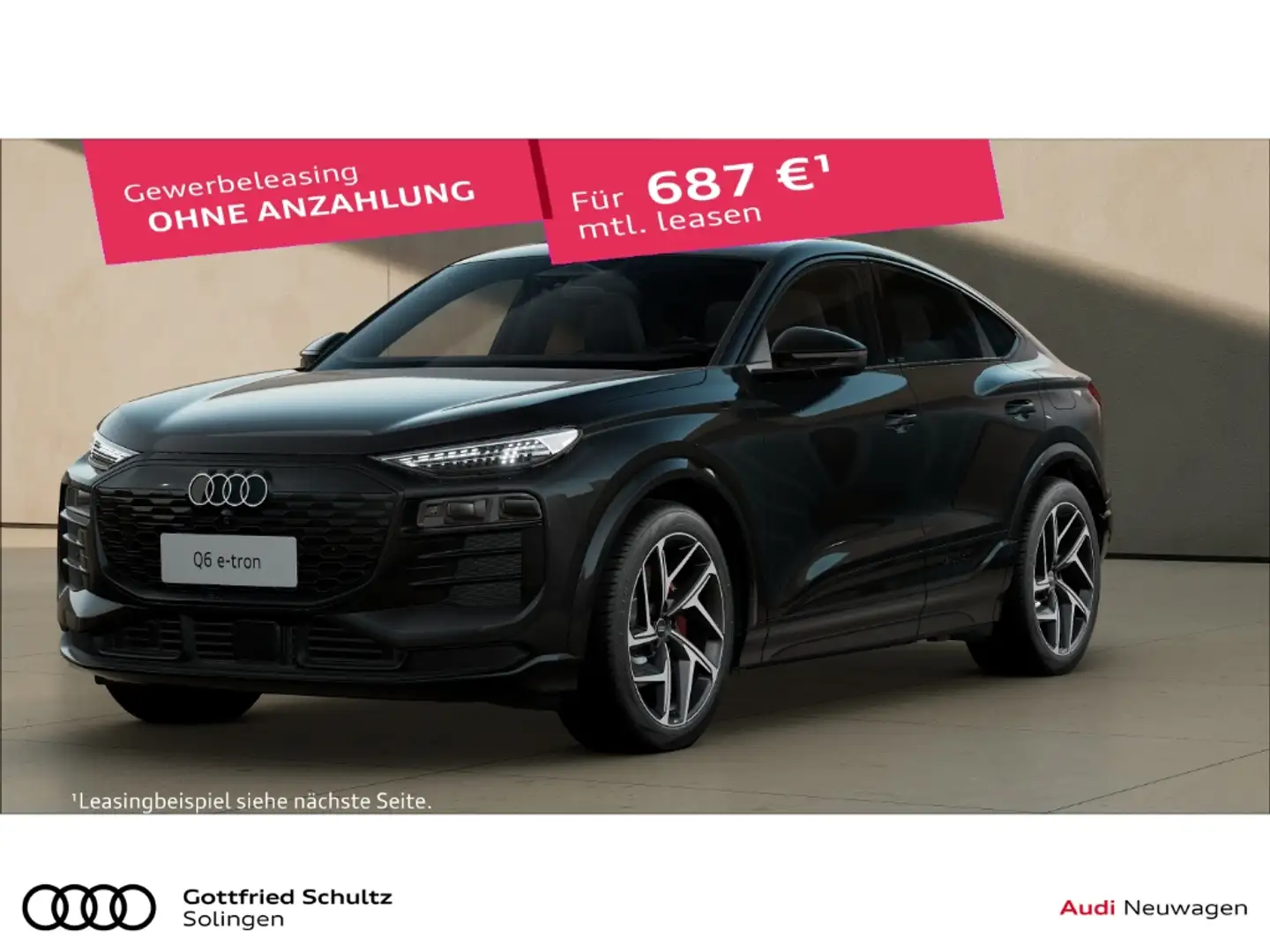 Audi Q6 Sportback e tron quattro AHK Pano Techplus pro Чёрный - 1