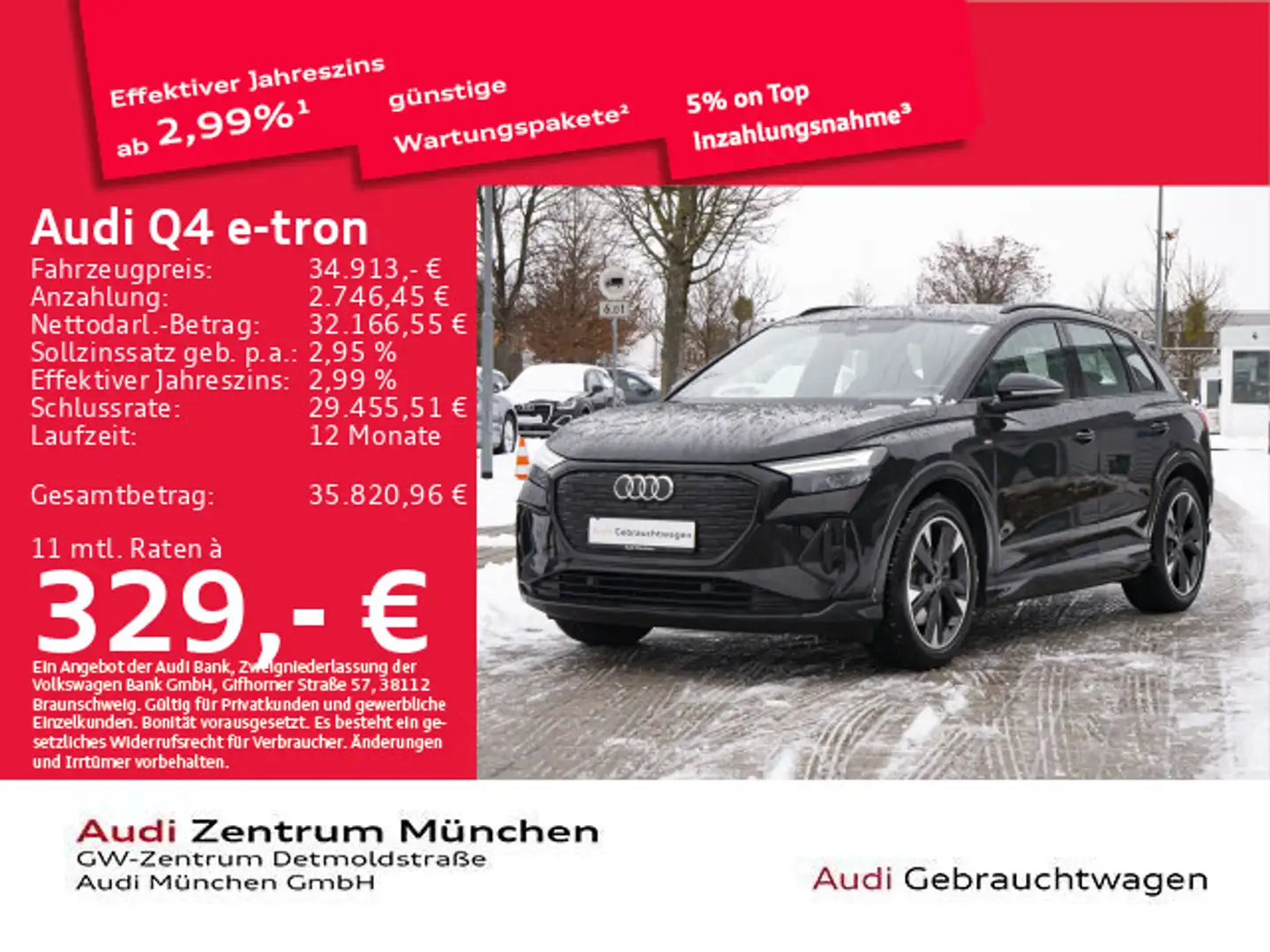 Audi Q4 e-tron 40 2x S line Wärmep./20"Zoll/Navi+ Schwarz - 1