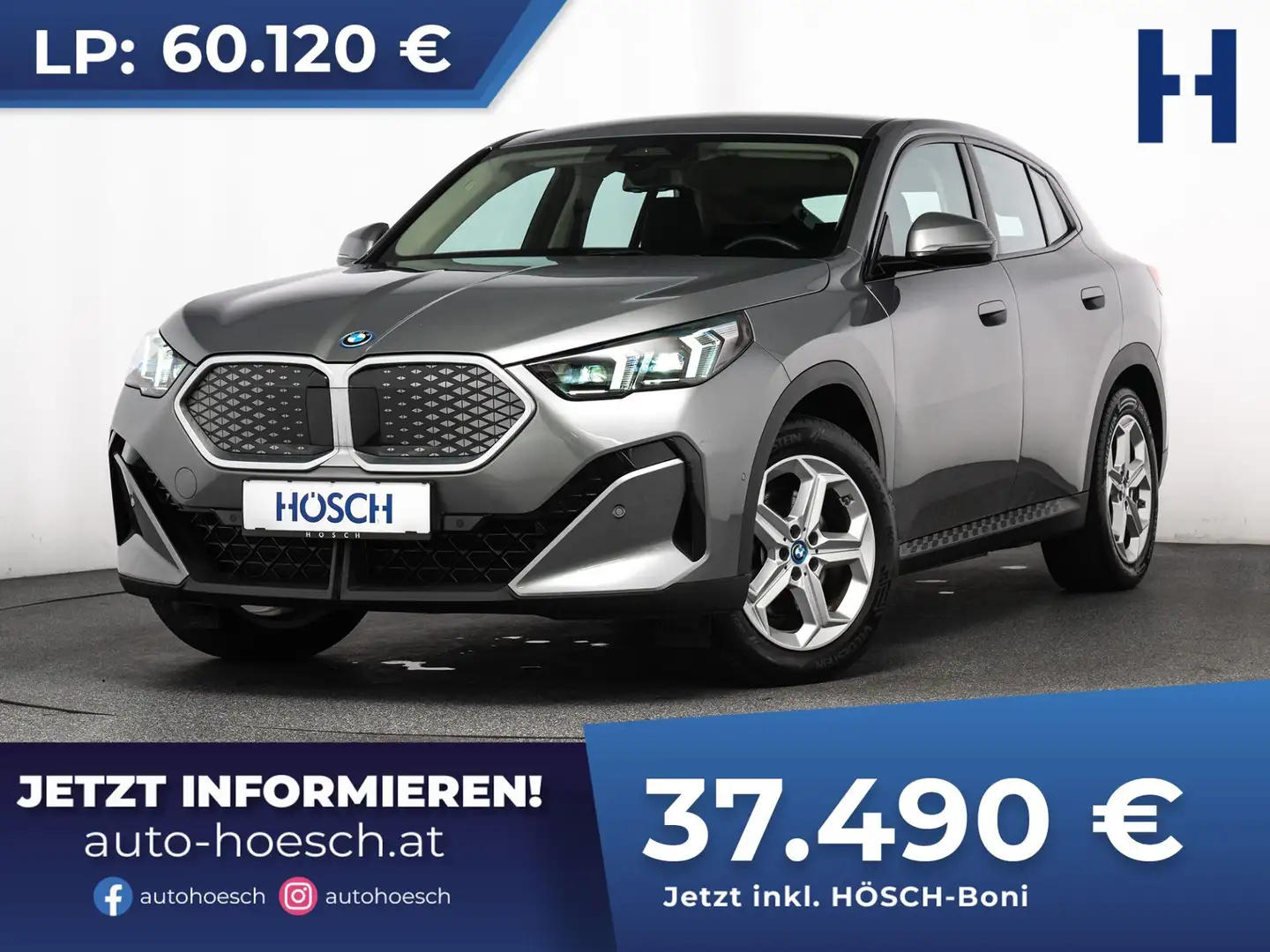 BMW iX2 xDrive30 M FAHRWERK LIVE PLUS KAMERA CARPLAY Grau - 1