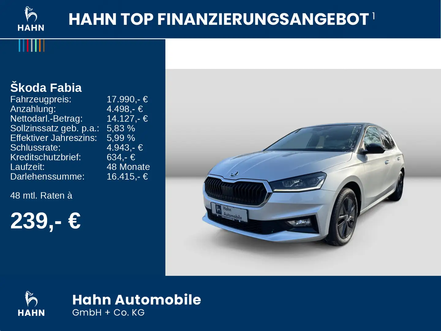 Skoda Fabia Style 1.0TSI DSG SMART LINK LED PDC Spurh Silber - 2