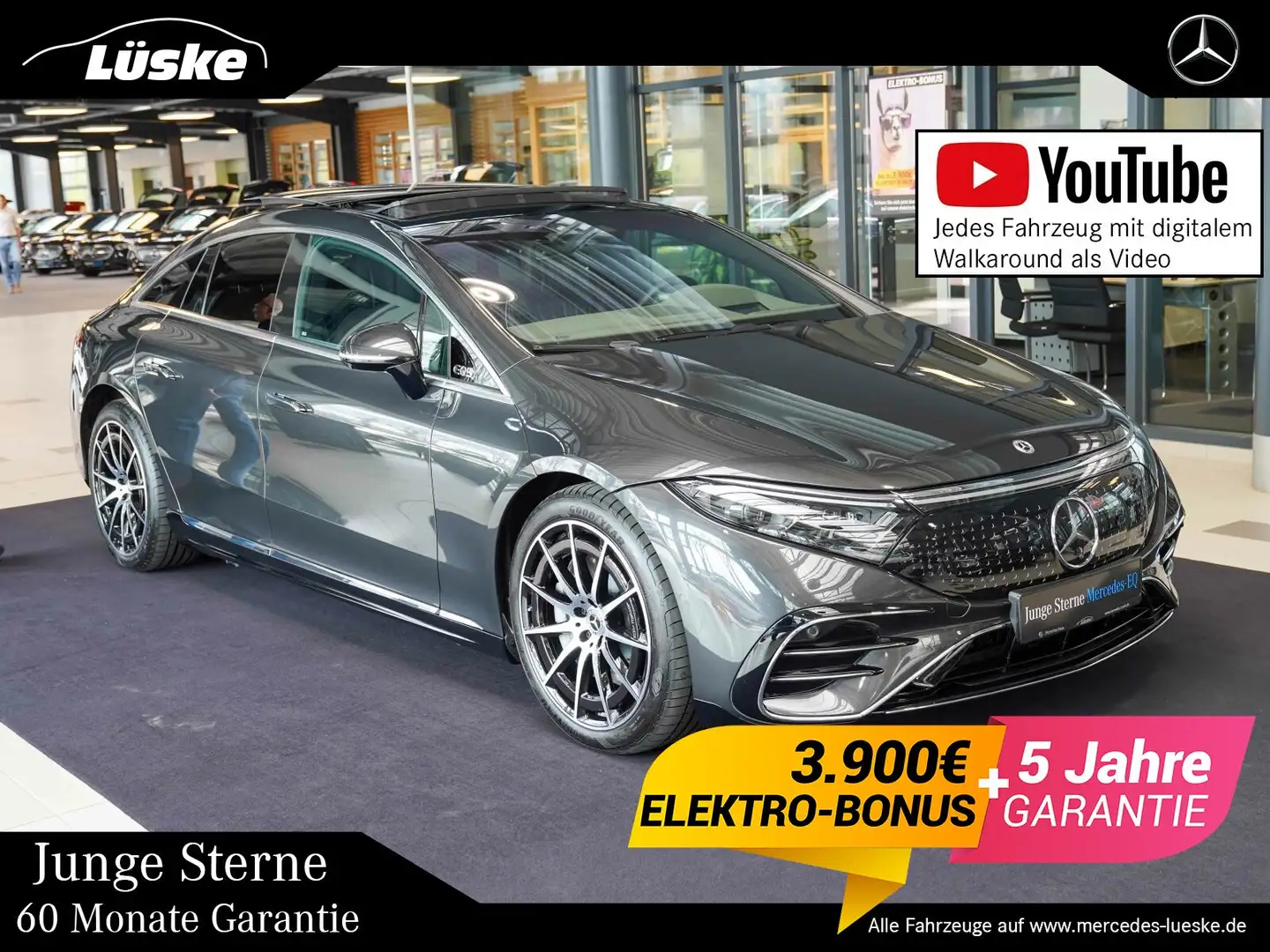 Mercedes-Benz EQS EQS 580 4M AMG Line Hyperscreen Pano AR-Head-up Grau - 1