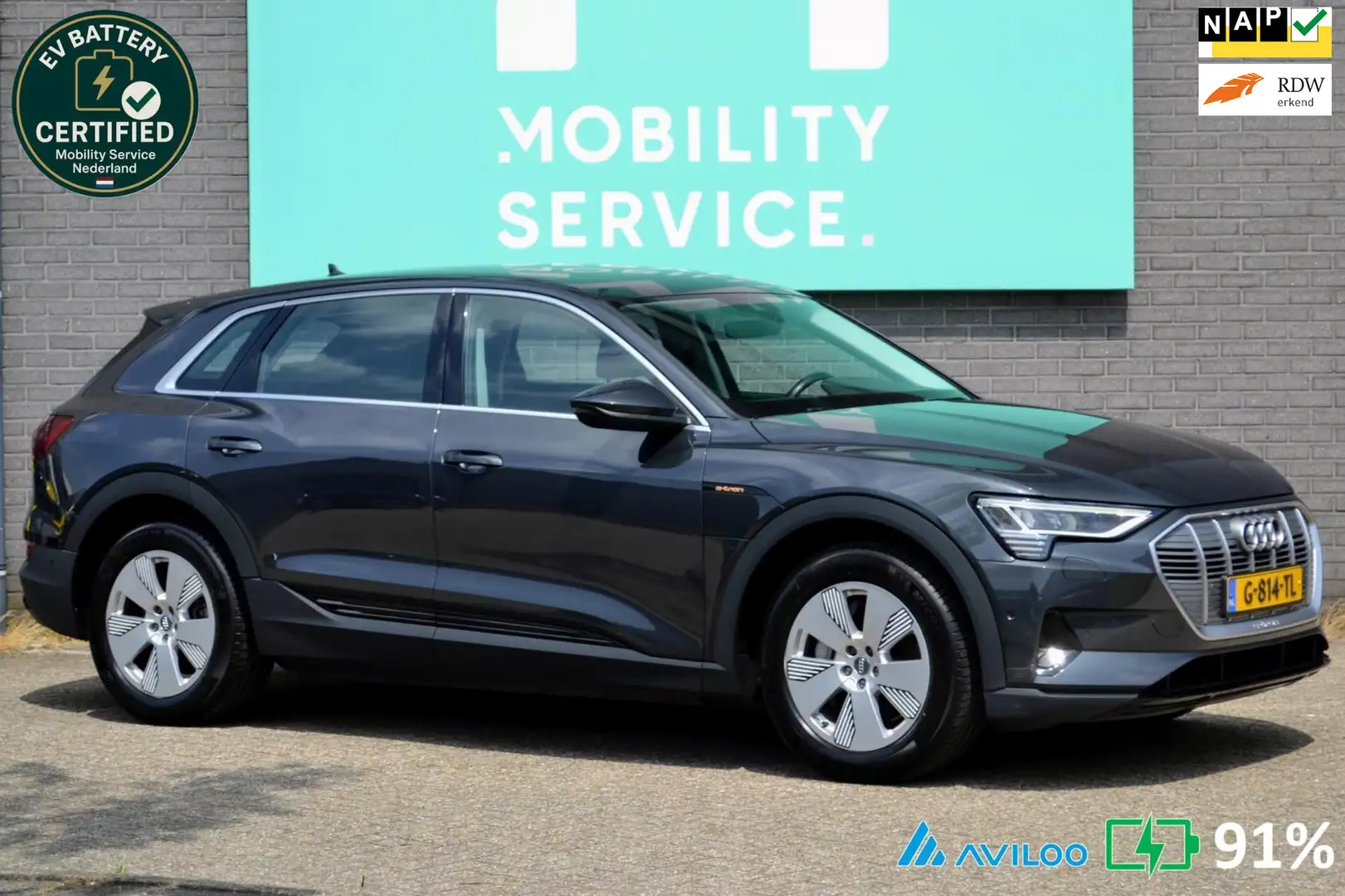 Audi e-tron E-tron 55 quattro 95 kWh SOH91% LED CarPlay 1ste E Grijs - 1