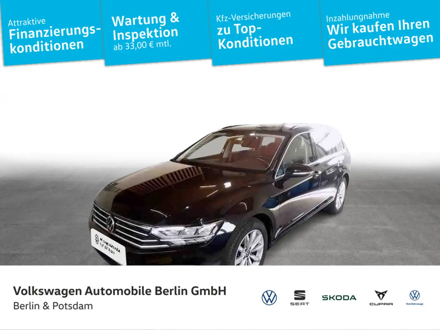Volkswagen Passat Variant 2.0 TDI Business 4M AHK Pano R-Ka Nero - 1