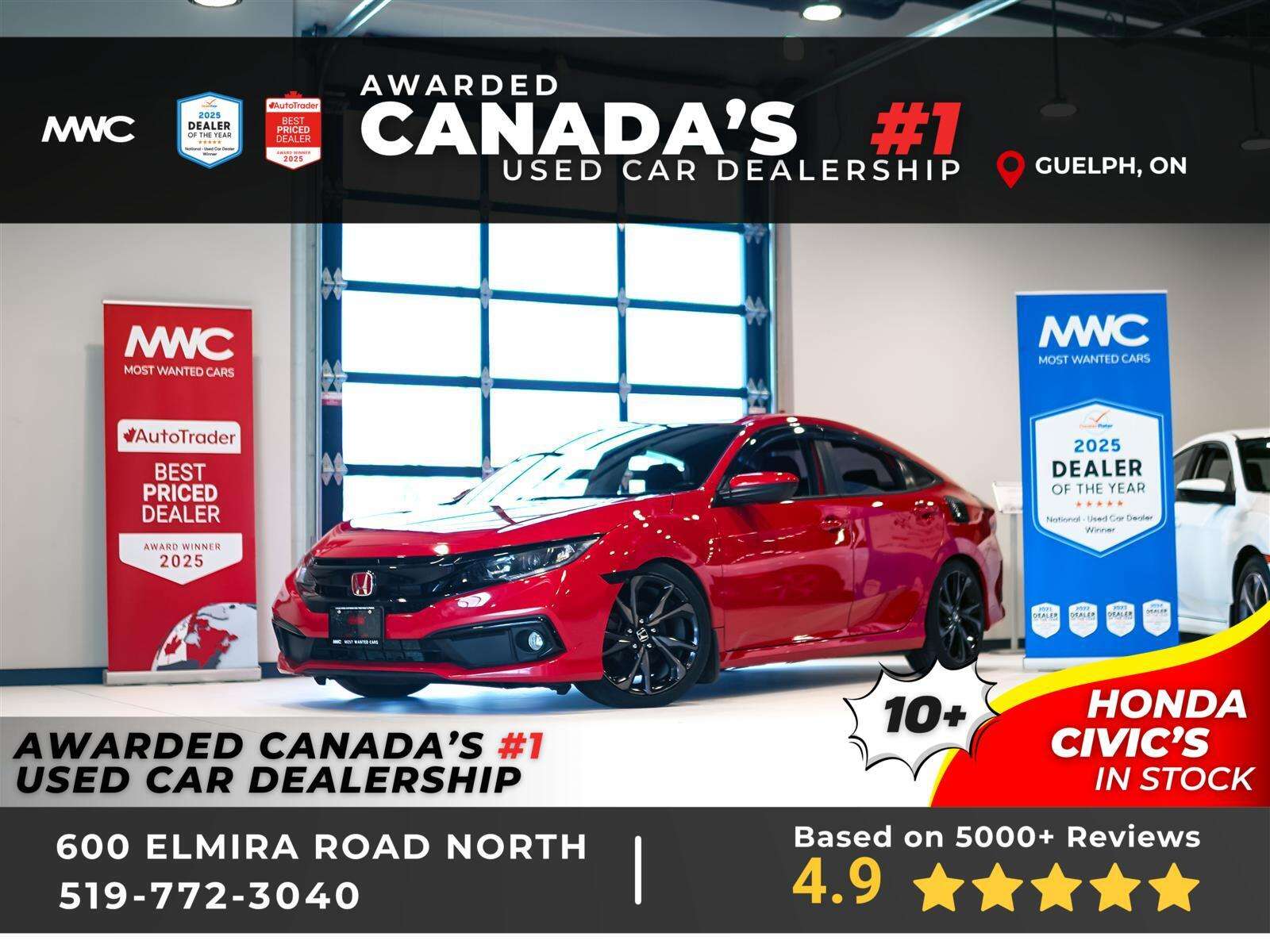 2020 Honda Civic SPORT | SUNROOF | LANE WATCH | NO ACCIDENTS