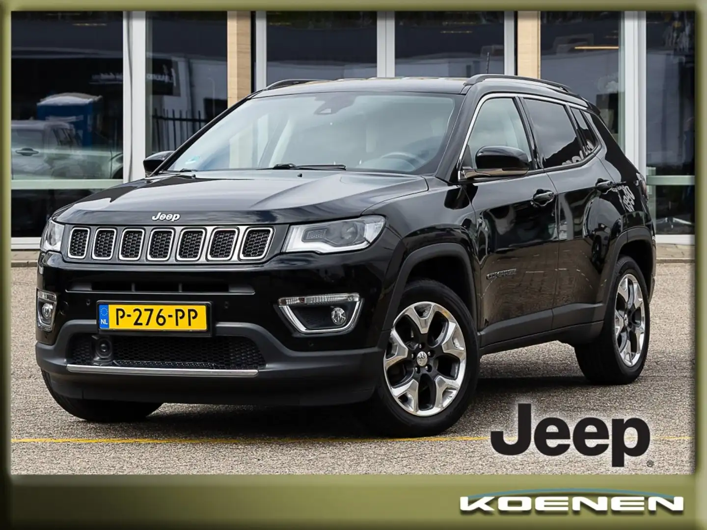 Jeep Compass 1.4 M.AIR LIMITED 140PK Navi/Half leer/ 18LM Zwart - 1