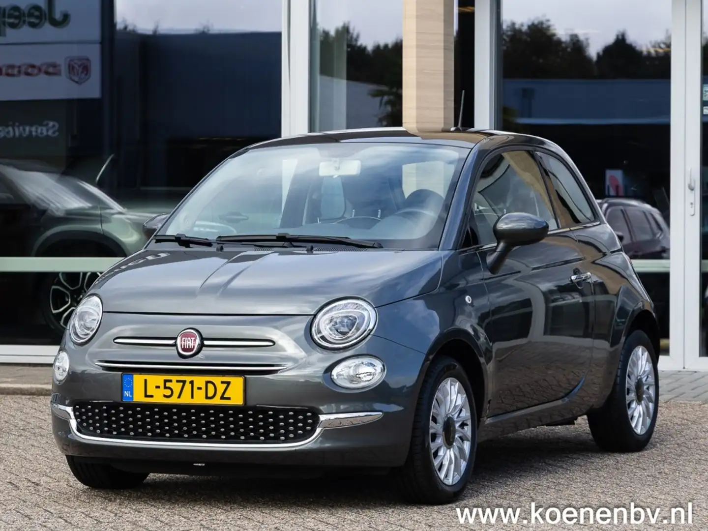 Fiat 500 1.2 LOUNGE/ 4 Cilinder/ Panoramadak/ Grijs - 2
