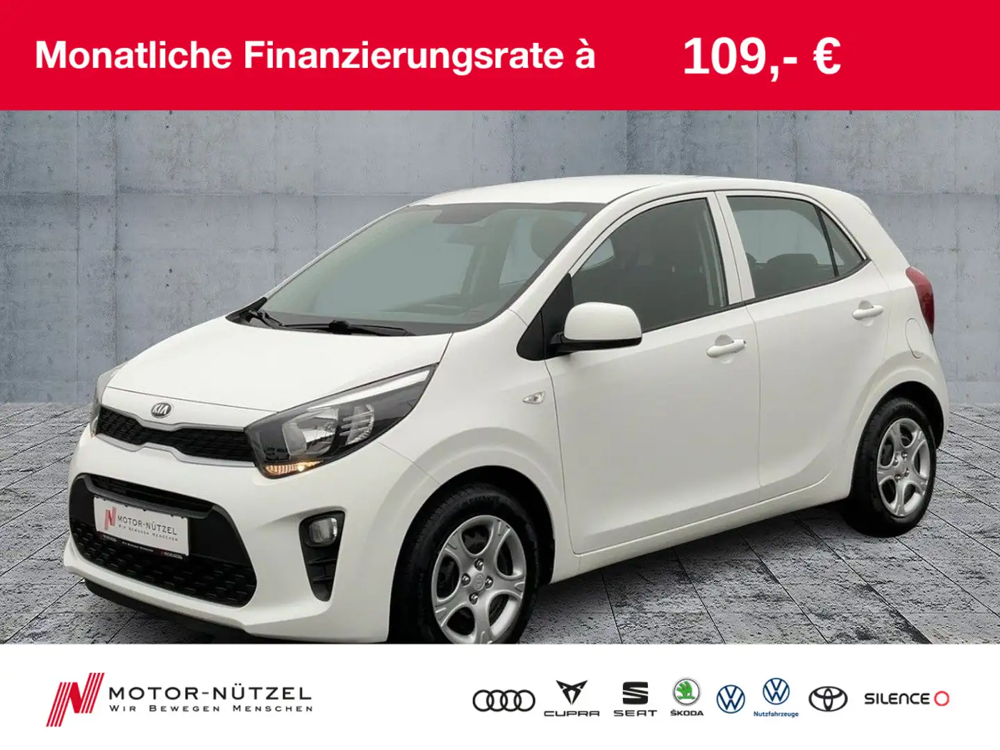 Kia Picanto 1.0 EDITION 7 SHZ+MFL+MFA+NSW+1.HAND Blanc - 1