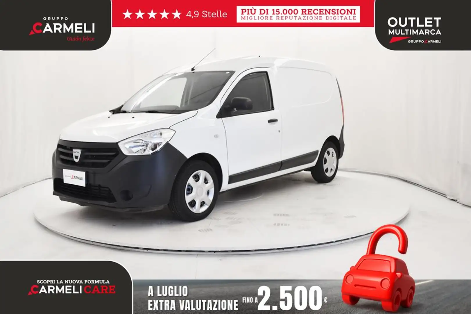 Dacia Dokker van 1.5 dci 90cv E5 - AUTOCARRO - IVA ESCLUSA Blanc - 1