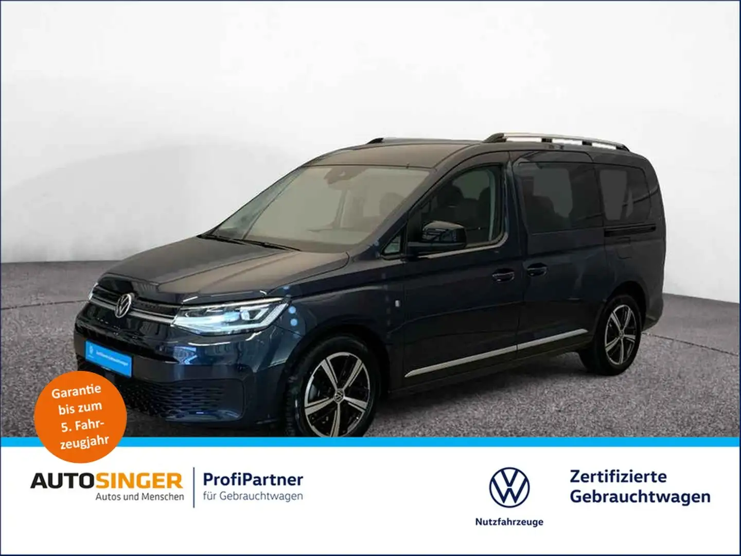 Volkswagen Caddy Maxi Style 2.0 TDI DSG 7S *AHK*LED*ACC*NAV Blau - 1