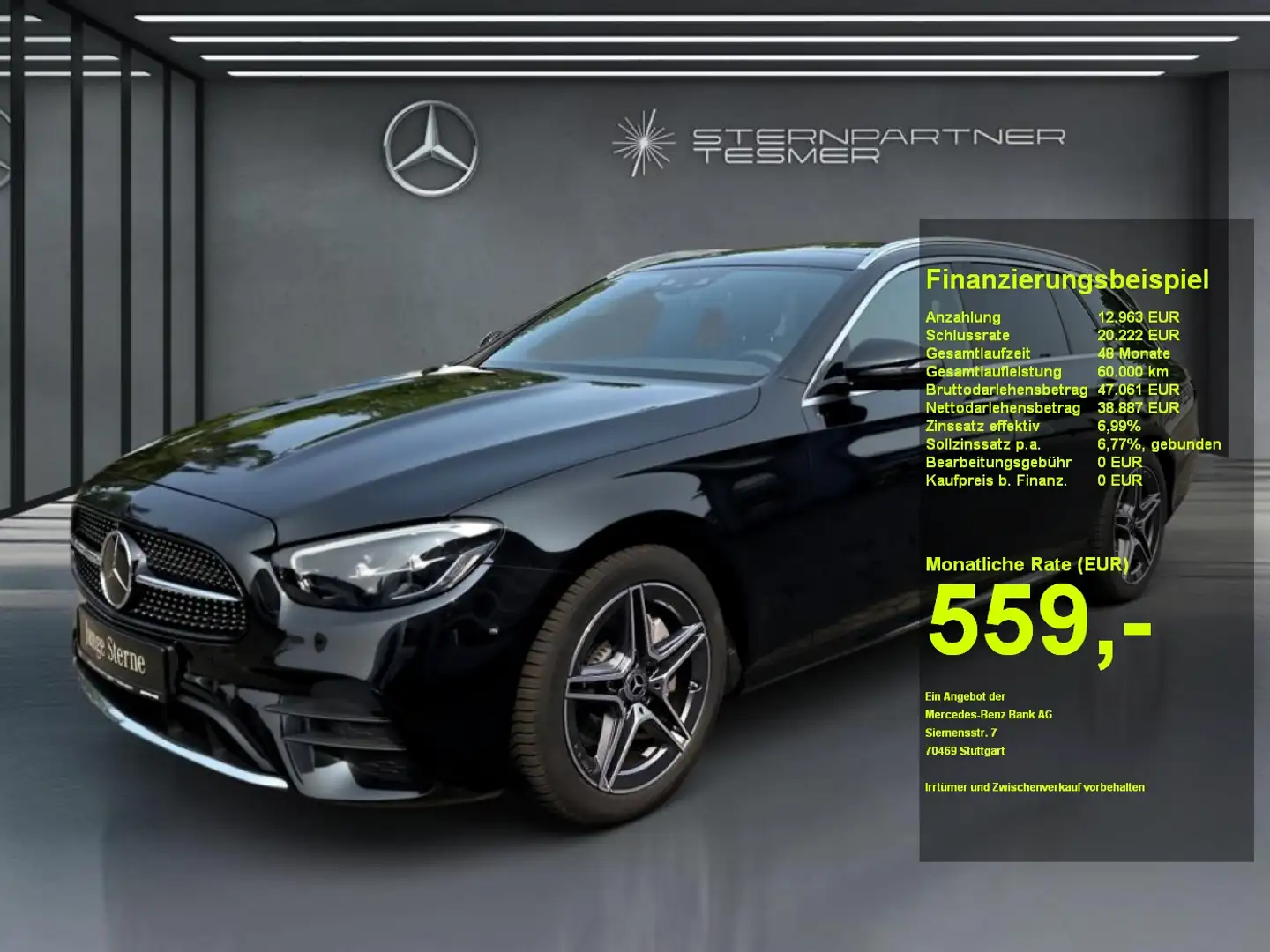 Mercedes-Benz E 220 d T +AMG+MBUX+PANO+KAMERA+WIDE+AHK+360° Zwart - 1