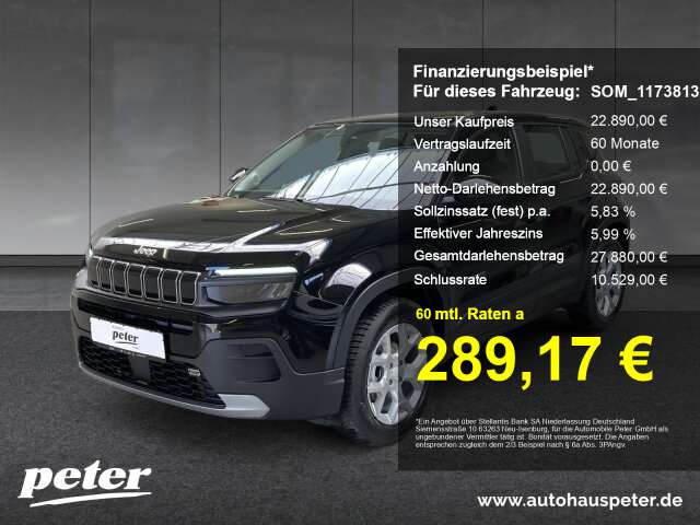 Imagine Jeep Avenger Avenger Benziner MY24 Altitude 1.2 T3 MT FWD