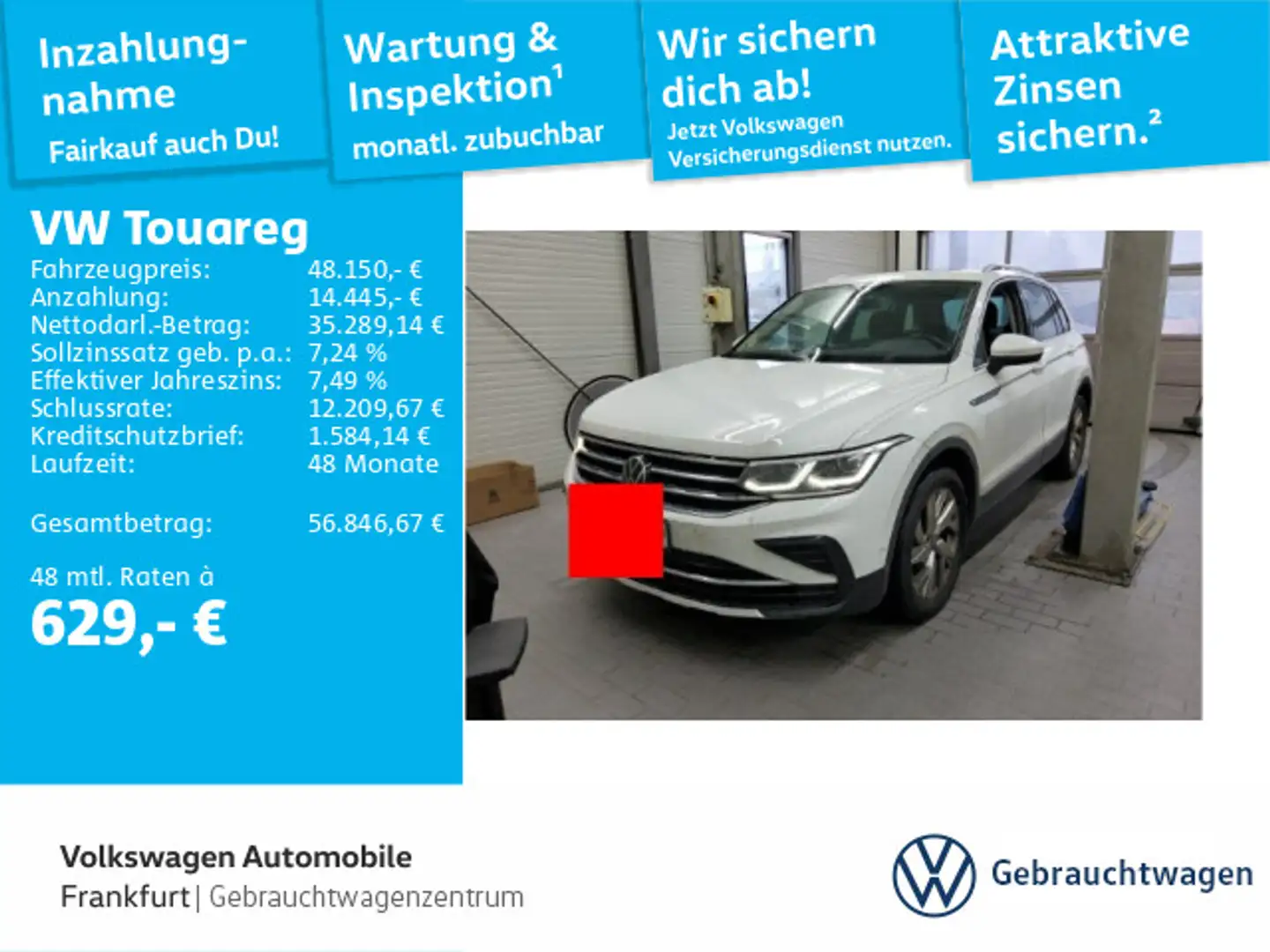 Volkswagen Touareg 3.0 V6 TDI Elegance tiptronic 4Motion Na Blau - 1