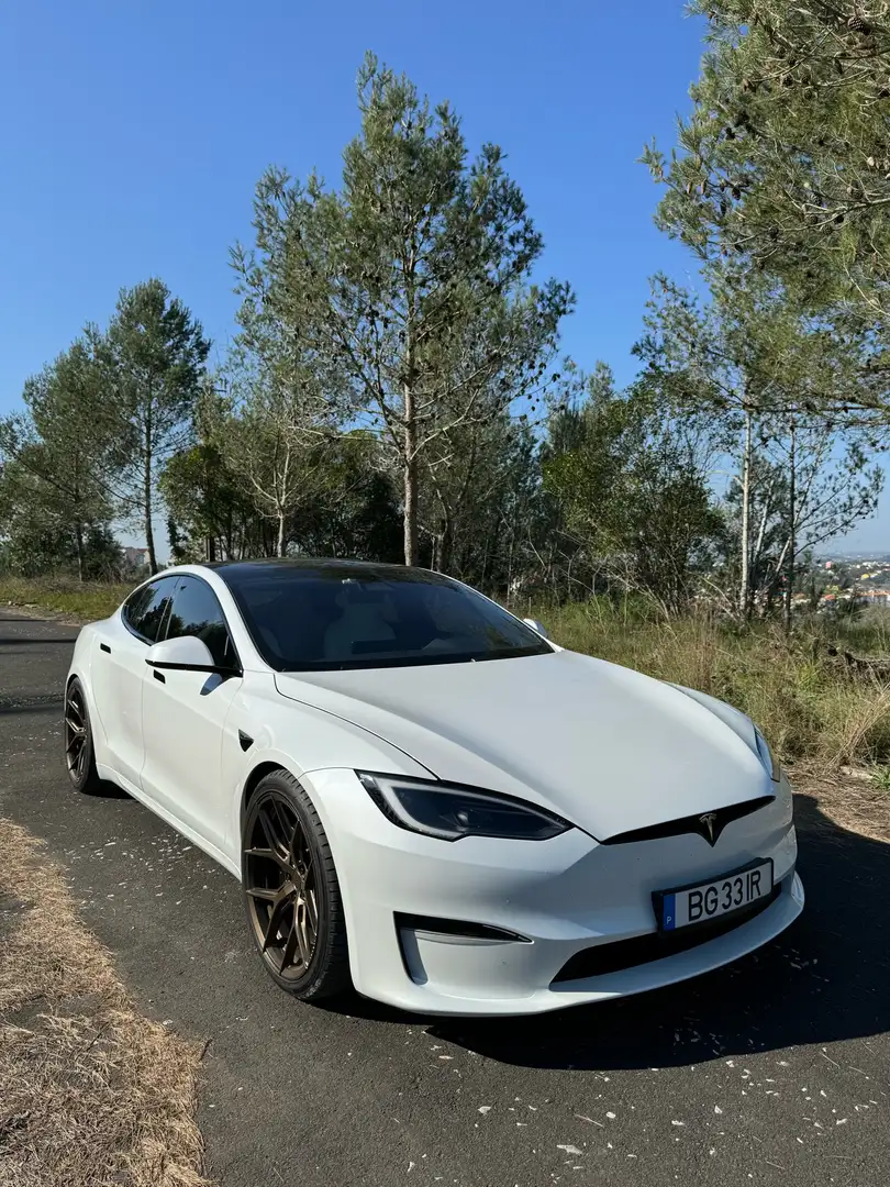 Tesla Model S Plaid Blanco - 1