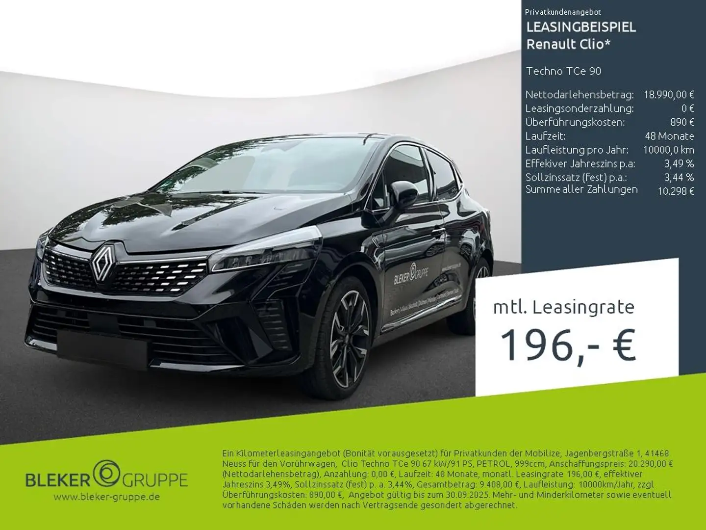 Renault Clio V Techno TCe 90 Schwarz - 1