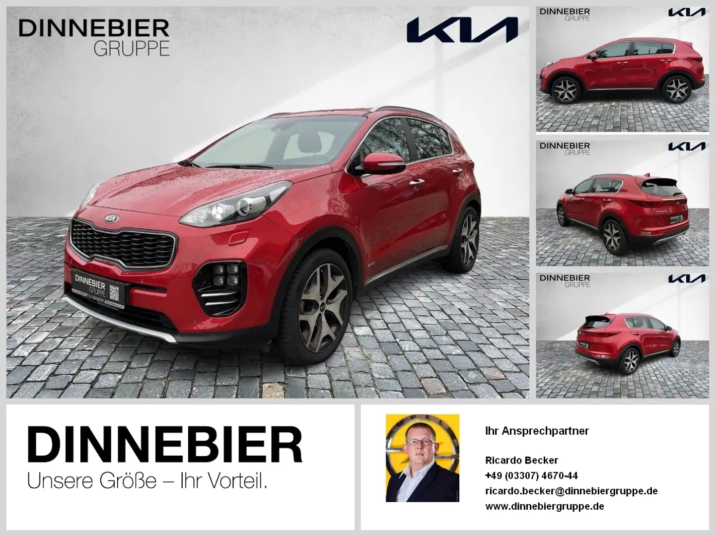 Kia Sportage GT-Line 4x4 AHK+Xenon+Kamera+Navi CAM DynLicht Rouge - 1