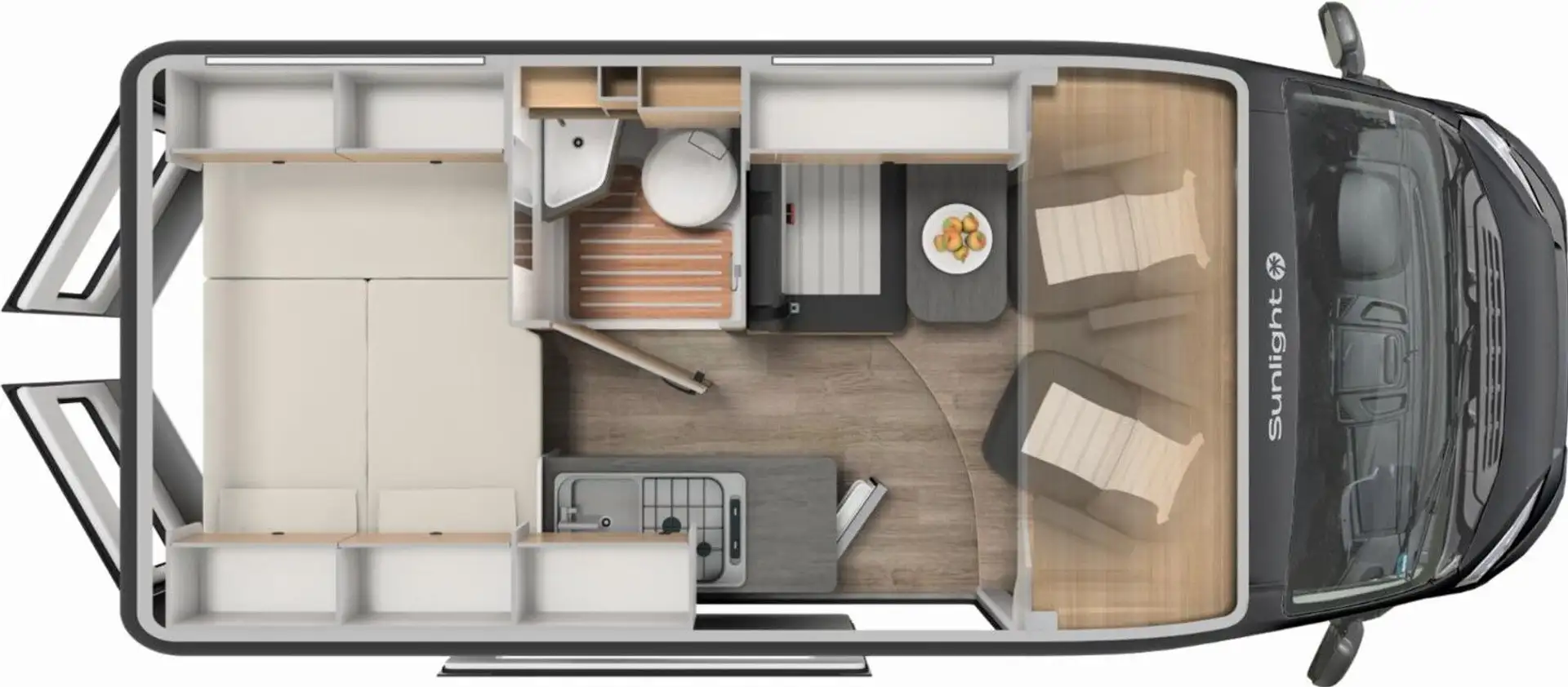 Sunlight Adventure Cliff RT 540 Aktion Van, Snow, Go Grau - 2