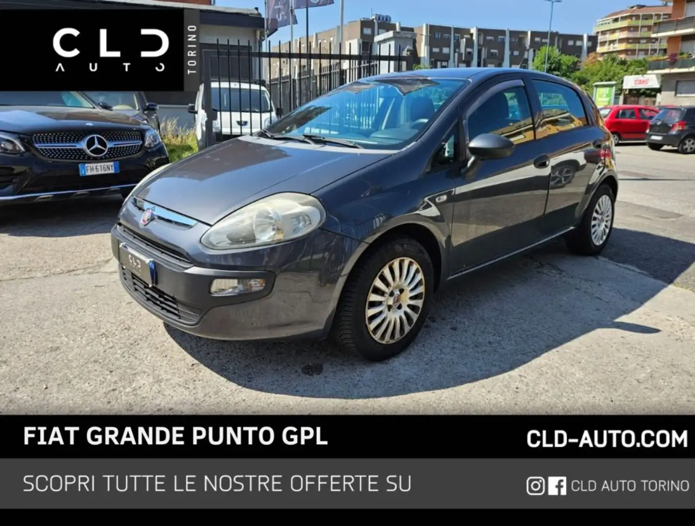 Fiat Grande Punto 1.4 GPL 5 porte Actual Gris - 1