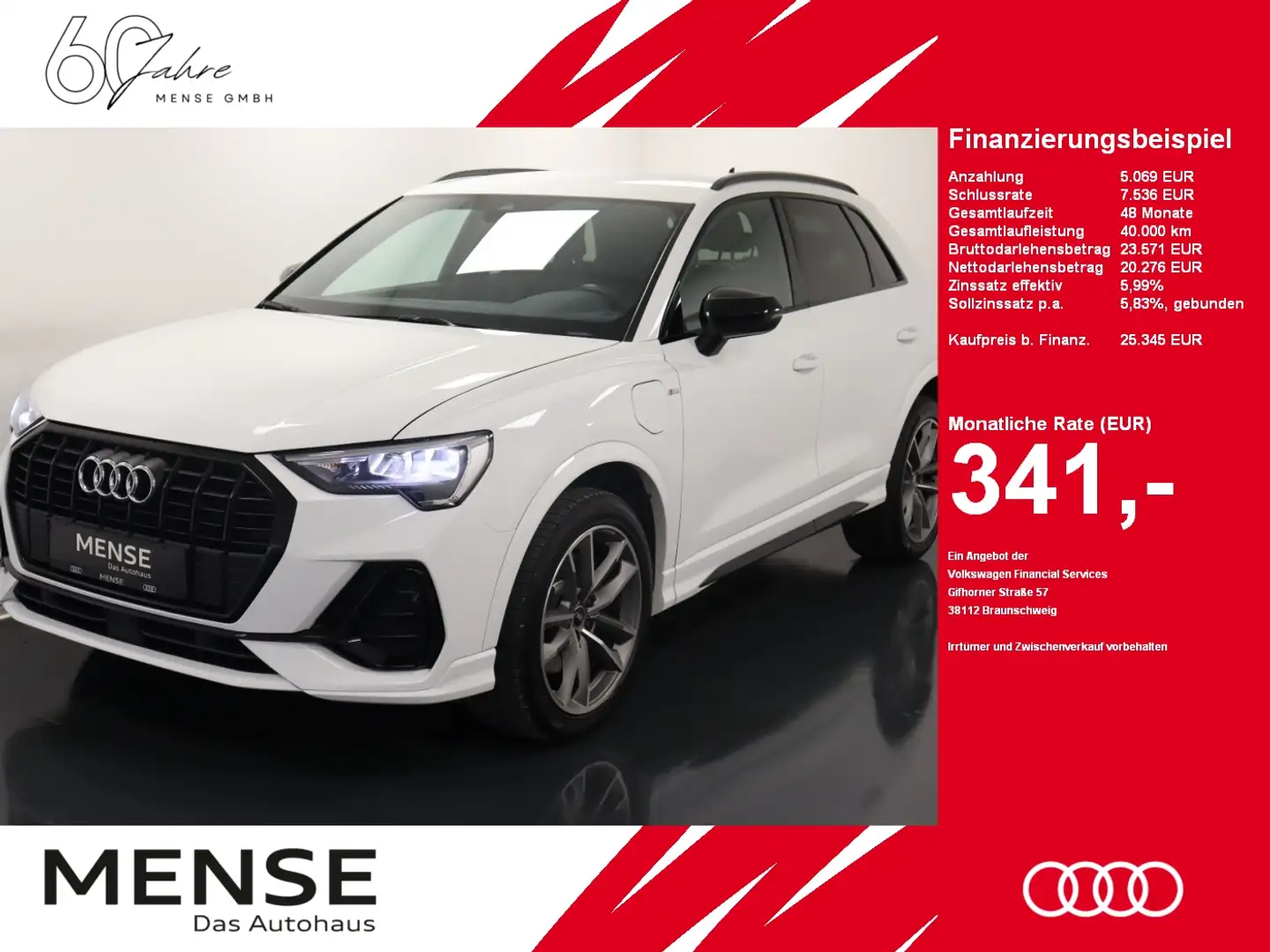 Audi Q3 45 TFSI e S tronic S line Optik schwarz ACC Blanco - 1