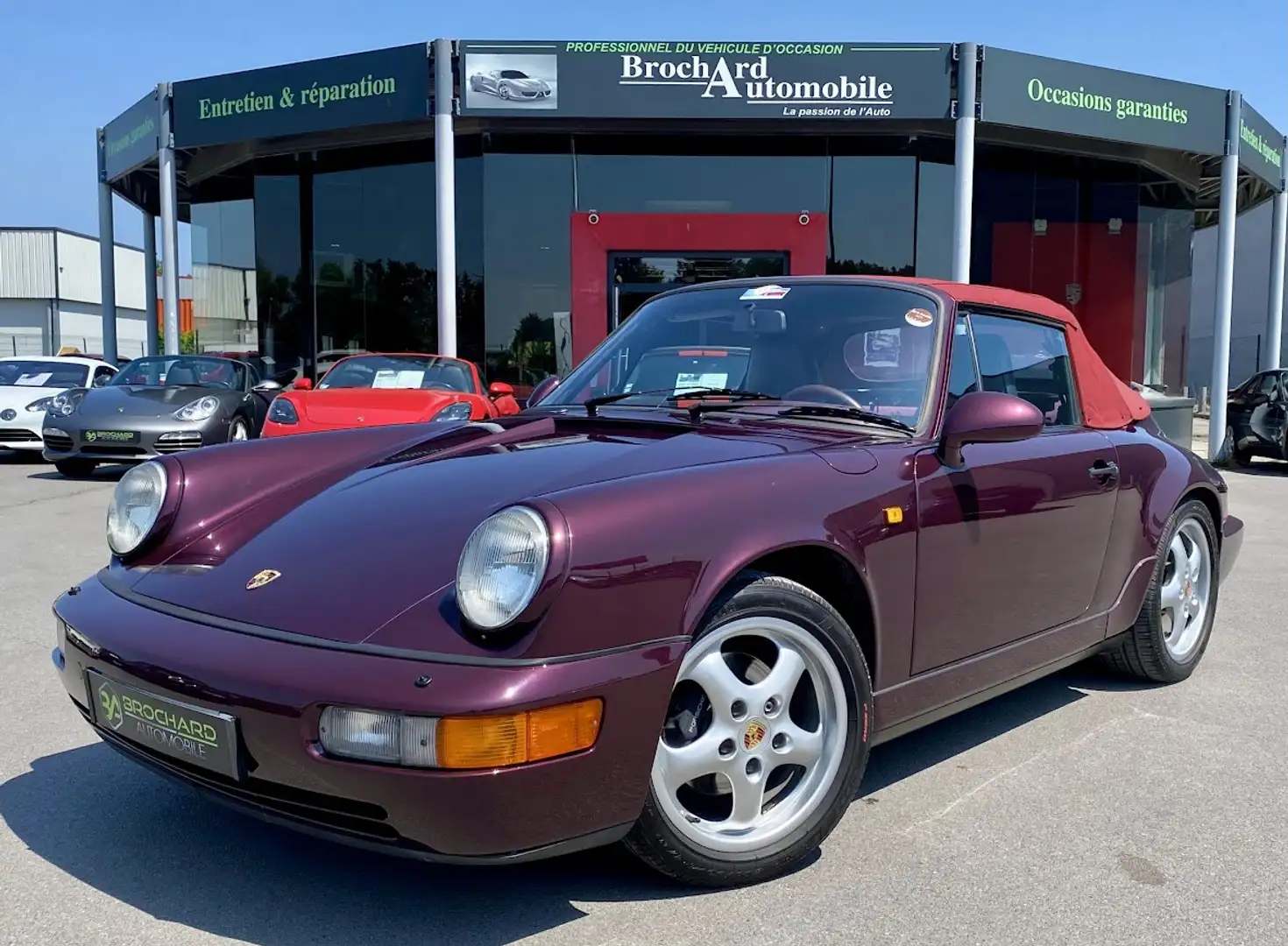 Porsche 911 (964) Carrera 2 Cabriolet / Flat 6 3.6l 250 CH BVA 5 / Mauve - 2
