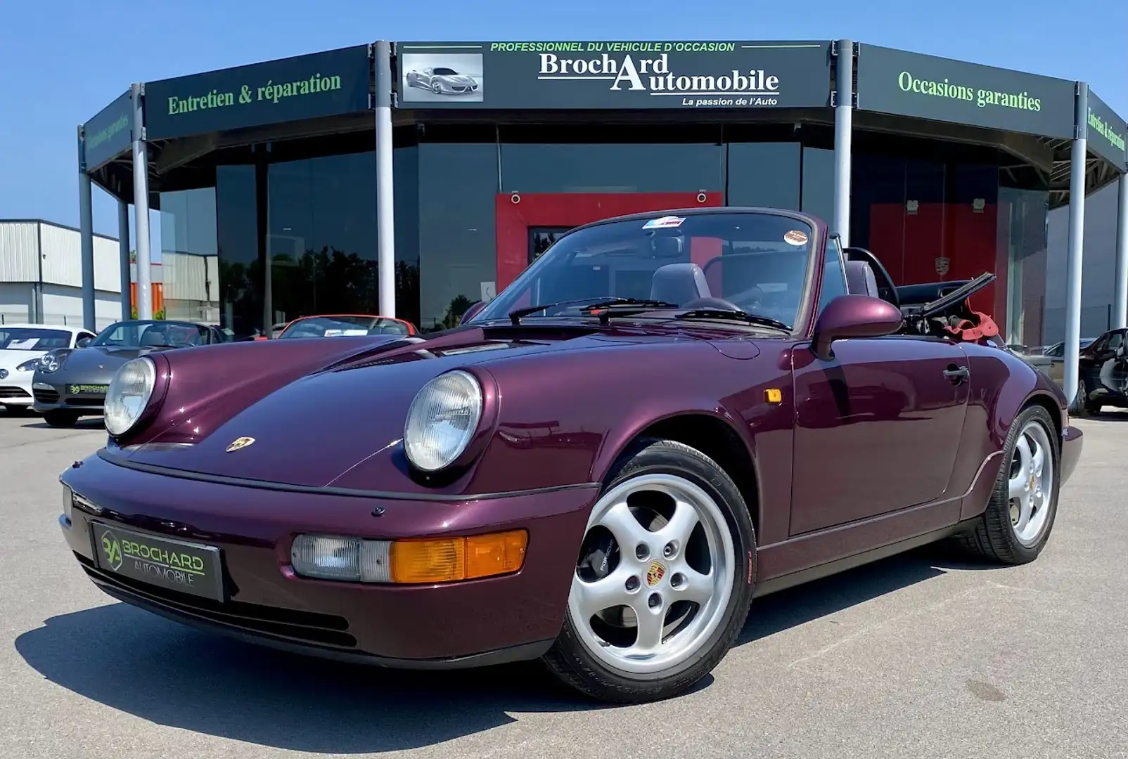 Porsche 911 (964) Carrera 2 Cabriolet / Flat 6 3.6l 250 CH BVA 5 / Mauve - 1