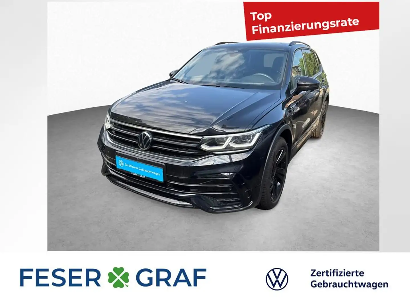 Volkswagen Tiguan Allspace R-Line 2.0 TDI 7-DSG 4MOTION PANO Schwarz - 1