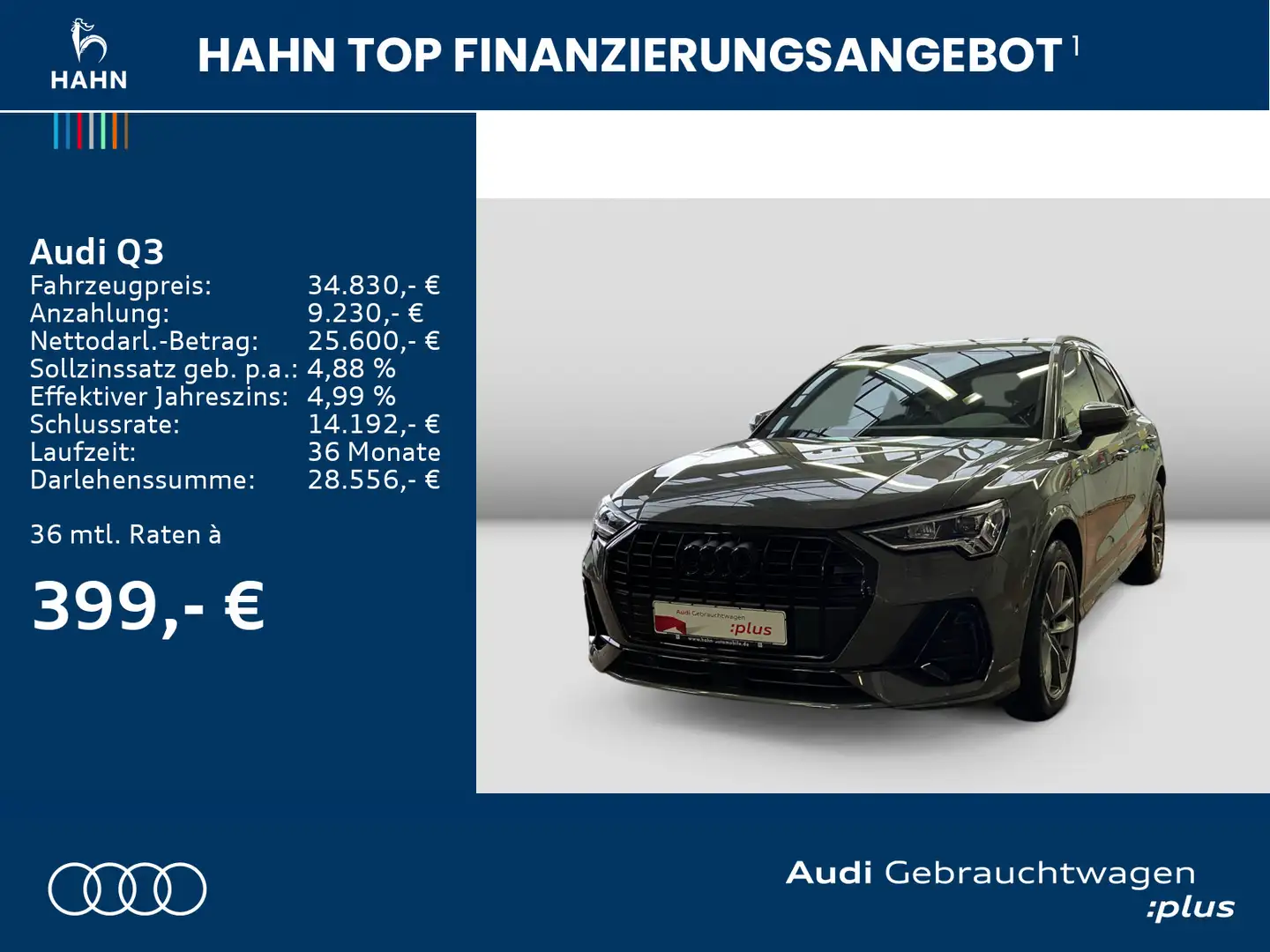 Audi Q3 35TFSI S line S tronic Virtual CAM LED Grau - 2
