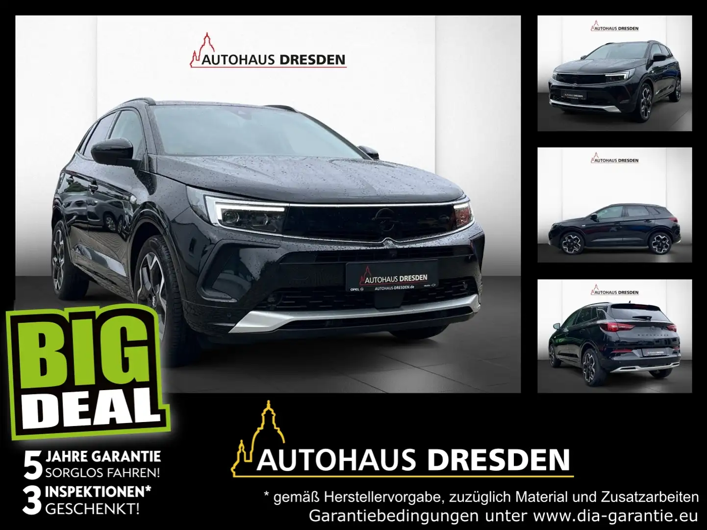 Opel Grandland 1.2 Turbo Ultimate LED+Navi+SHZ+LM Noir - 1