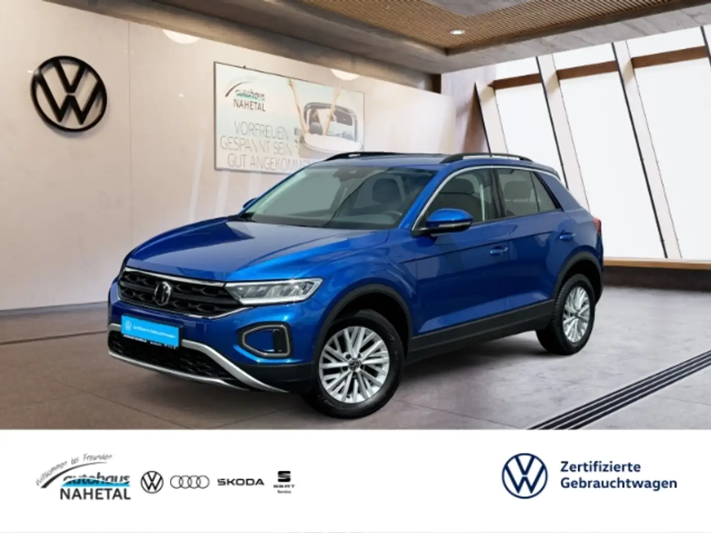 Volkswagen T-Roc 1.0 TSI Life LED NAVI ACC APP-CONNECT RÜFA DIGITAL Blauw - 1