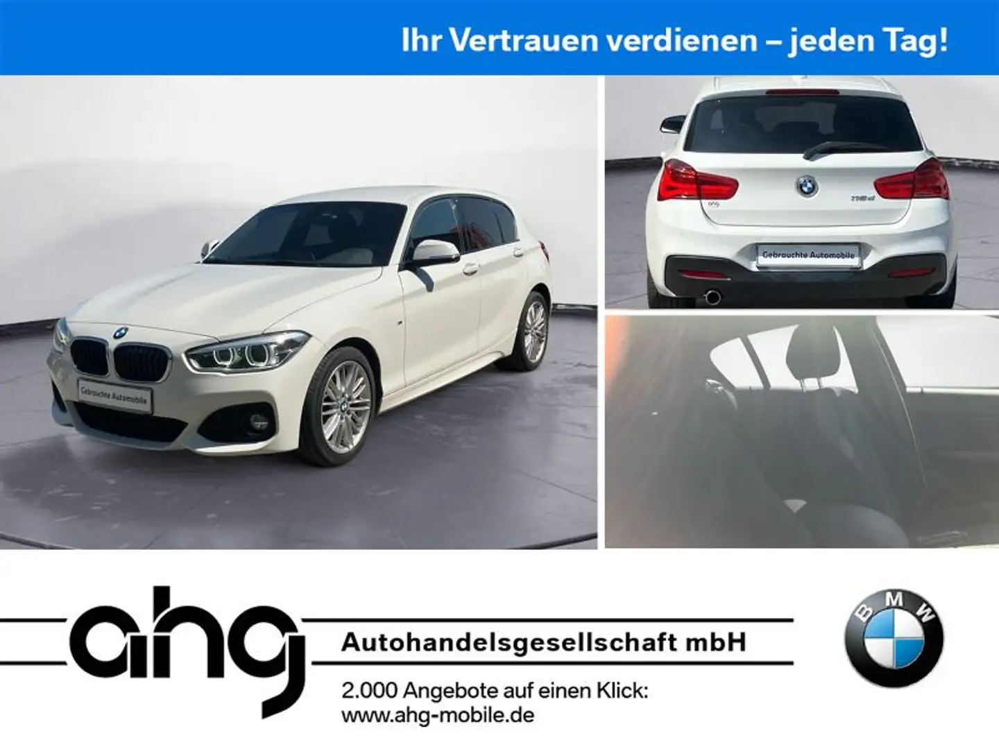 BMW 118 d M Sport Navi Business Klimaaut. Sportsitze Bianco - 1