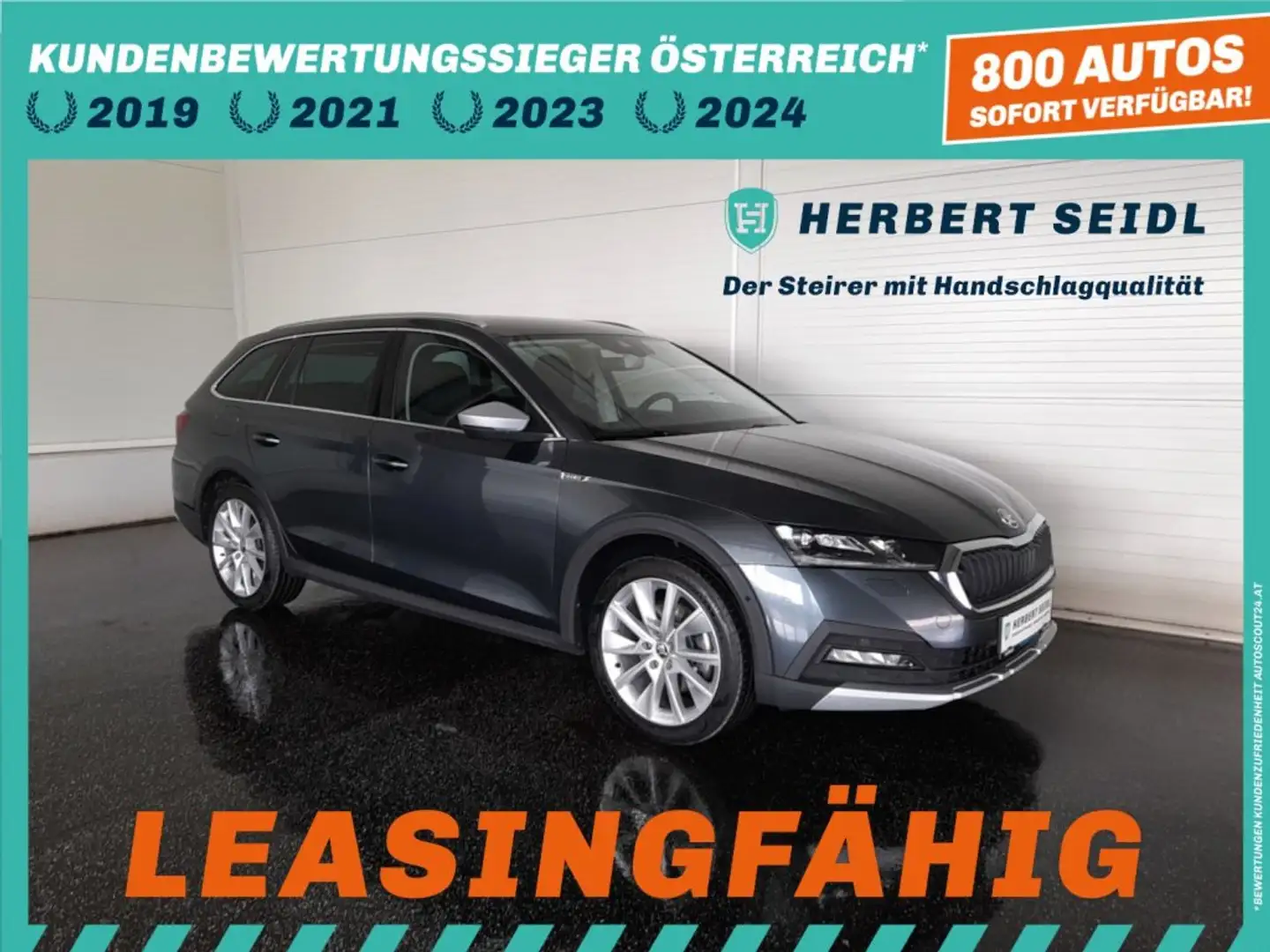Skoda Octavia Combi SCOUT 4x4 2,0 TDI DSG *MATRIX-LED / 18 ZOLL / HEAD-UP / VIRTUELL / NAVI / ACC / E-KLAPPE / KEYLESS* Grau - 1