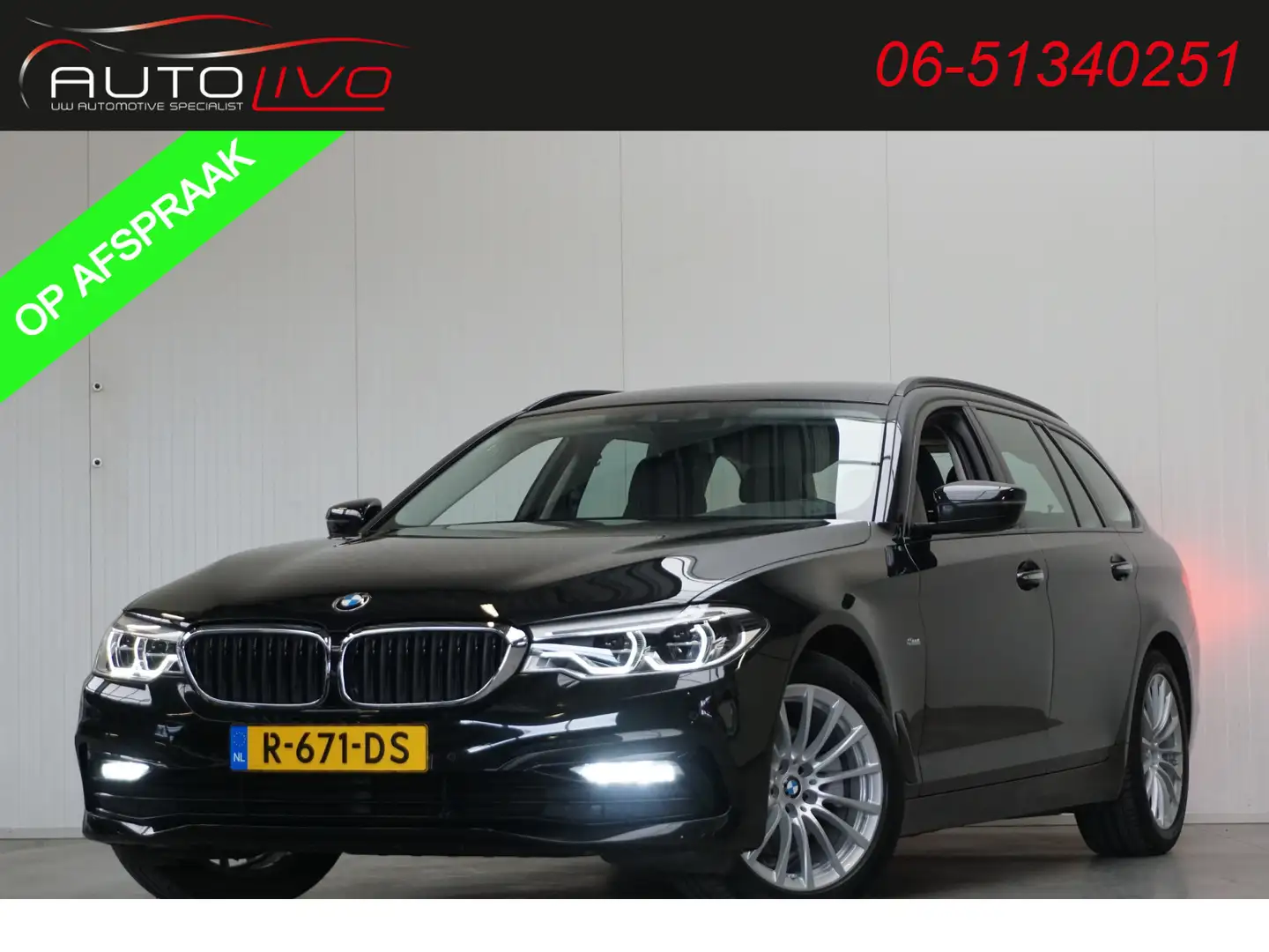 BMW 520 5-serie Touring 520d High Executive 190 PK! AUTOMA Schwarz - 1