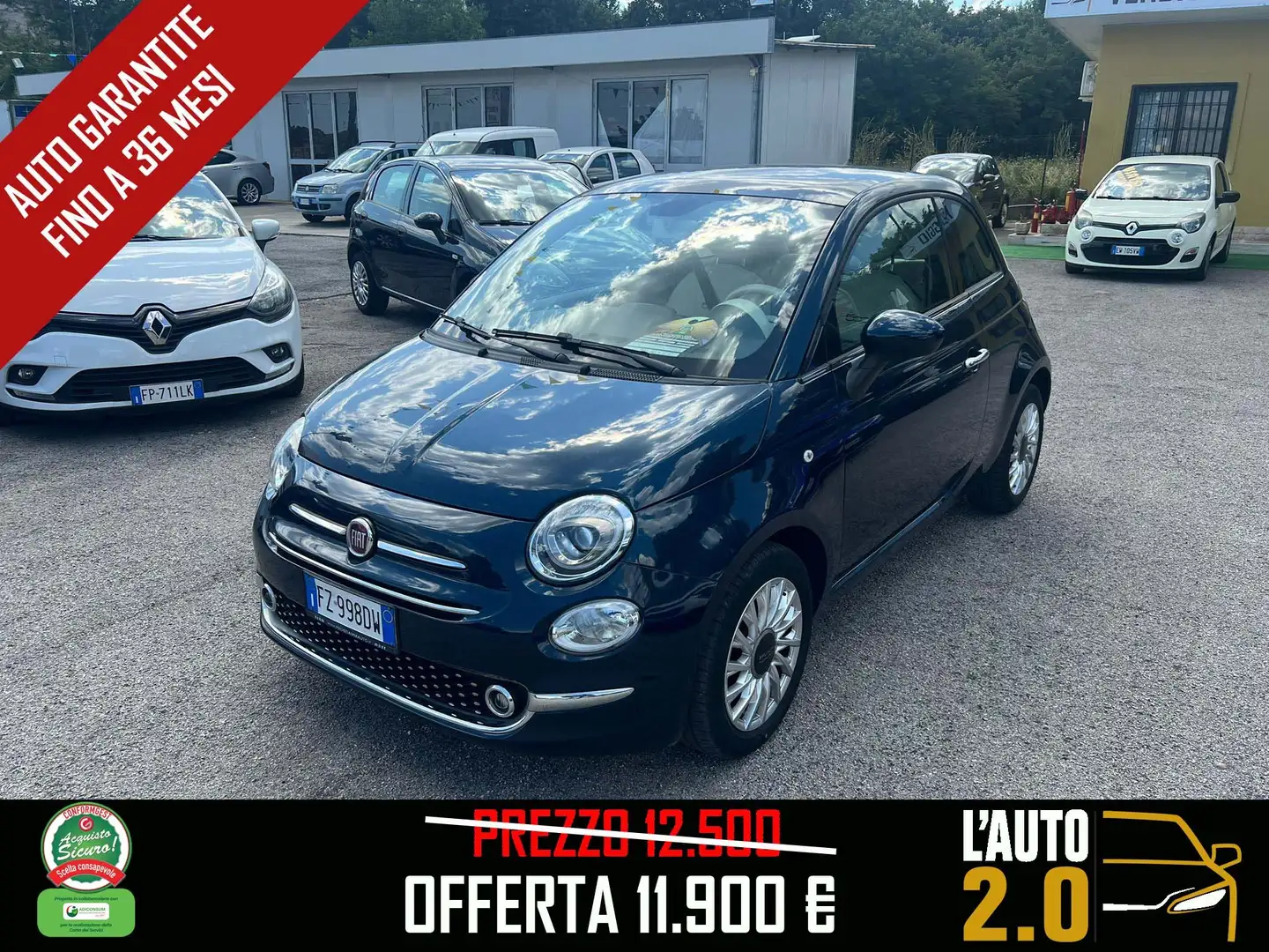 Fiat 500 500 III 2015 1.2 Lounge s Verde - 1