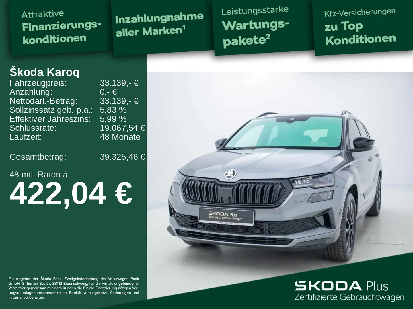 Skoda Karoq 2.0 TDI DSG*SPORTLINE*4x4*APP*LED*VC*360°* Gris - 1