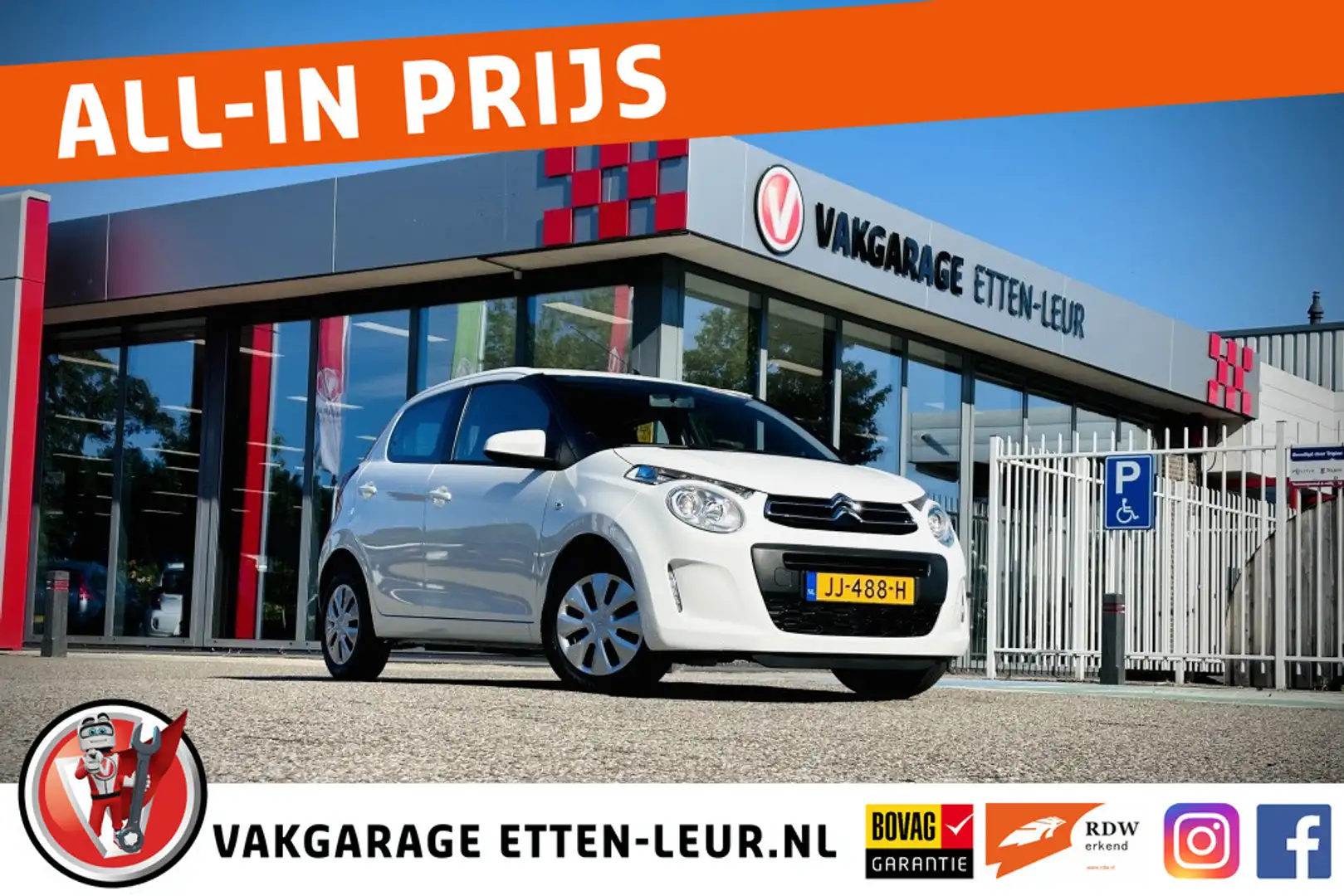 Citroen C1 1.0 e-VTi Feel / AIRCO / BLUETOOTH Wit - 1