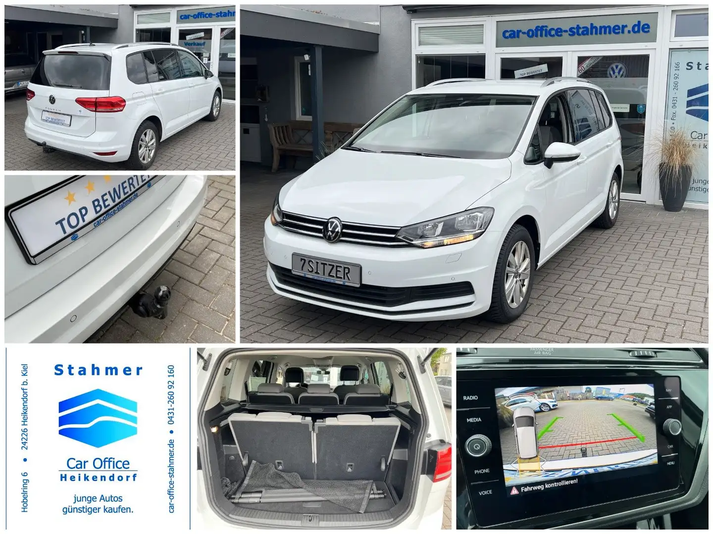 Volkswagen Touran 1.5TSi DSG Aut.*7 Sitze*AHK*RüfK*Navi*GjR Weiß - 1
