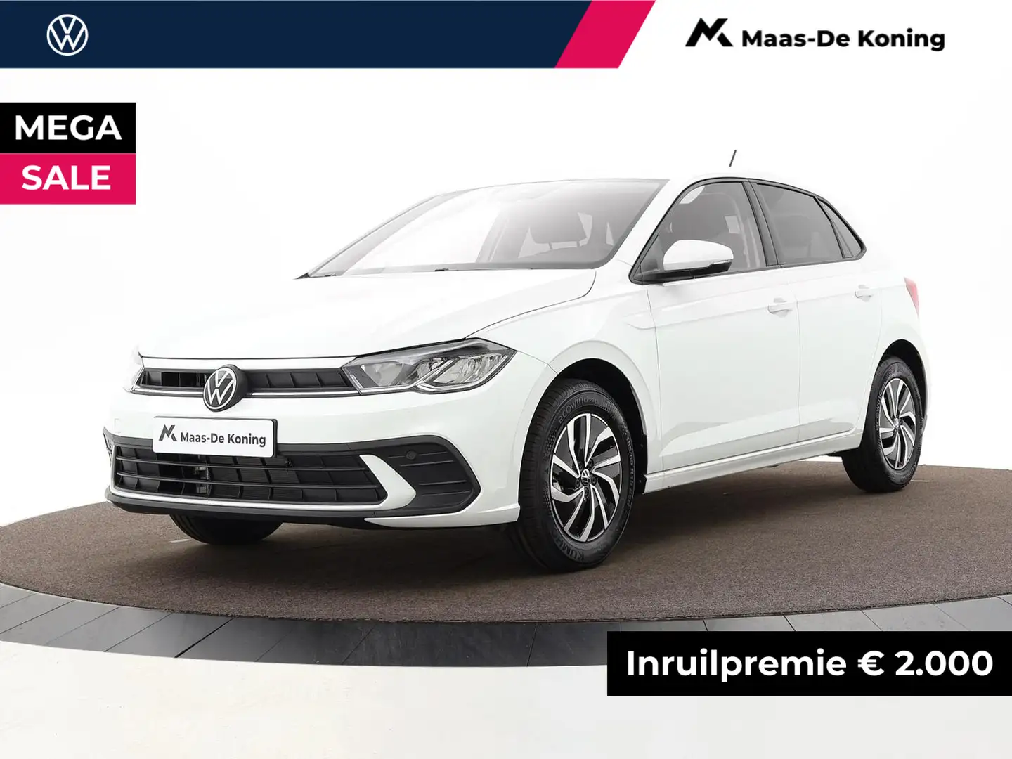 Volkswagen Polo Life Edition 1.0 TSI 95 pk 7 versn. DSG Private le Wit - 1