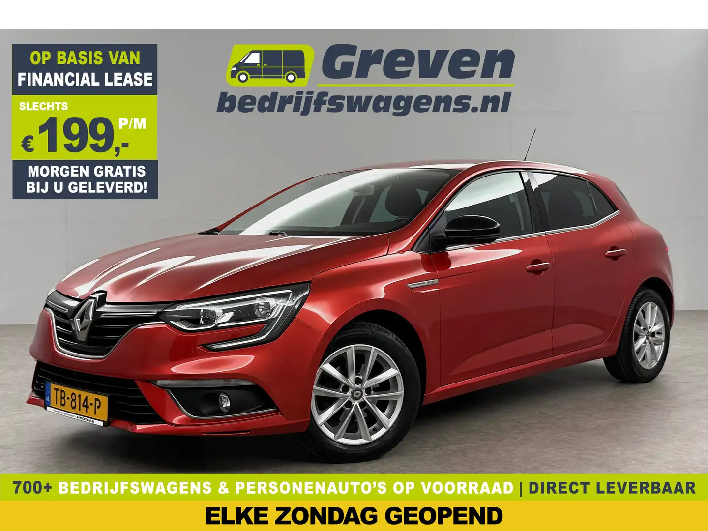 Renault Megane 1.2 TCe Limited Clima Cruise Navi PDC 16''LMV Rood - 1