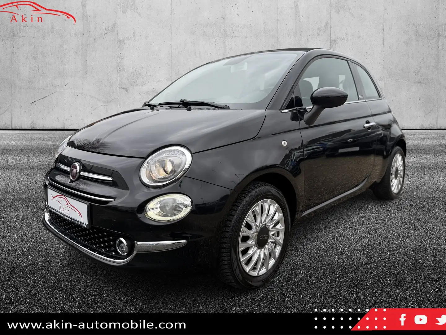 Fiat 500C Lounge*City*Komfort-P.*Navi*Temp. Noir - 1