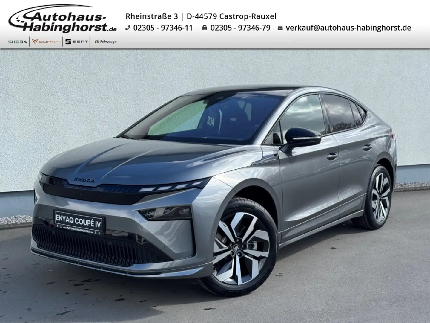 Skoda Enyaq Coupe 85 - 82kWh Sportline -NEUES MODELL- AHK Grau - 1