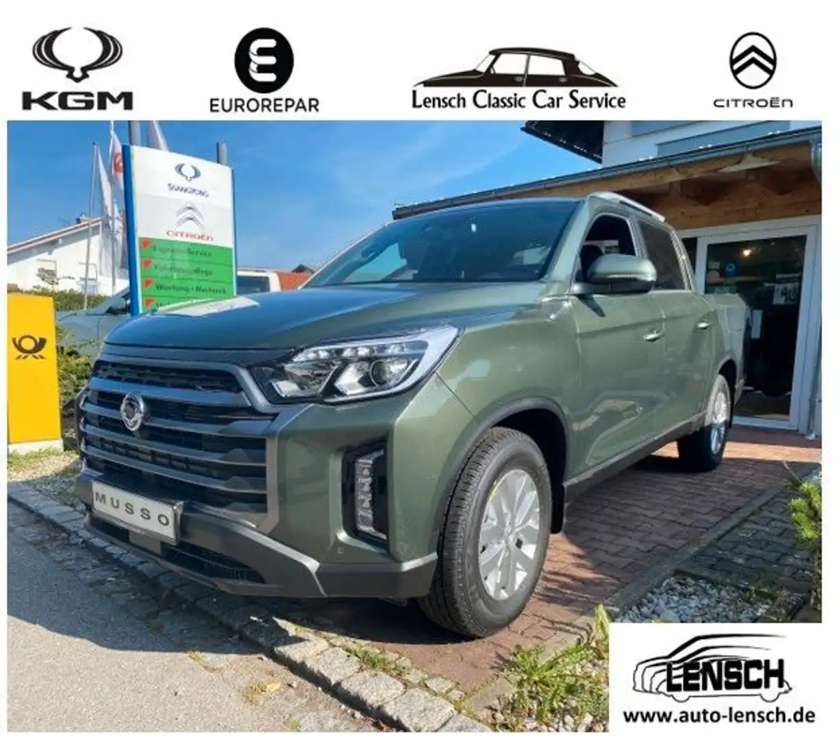 SsangYong Musso Grand Titanium 2.2D 6AT 4WD *AHK*HID*NAVI* Verde - 1