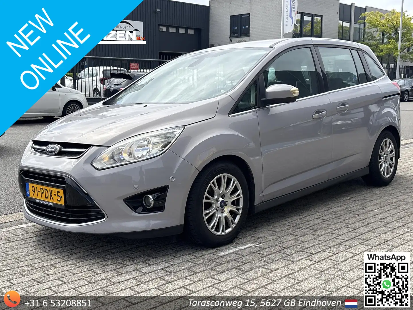 Ford Grand C-Max 1.6 EcoBoost Titanium 7p. | Climate | Cruise | Nav Grijs - 1