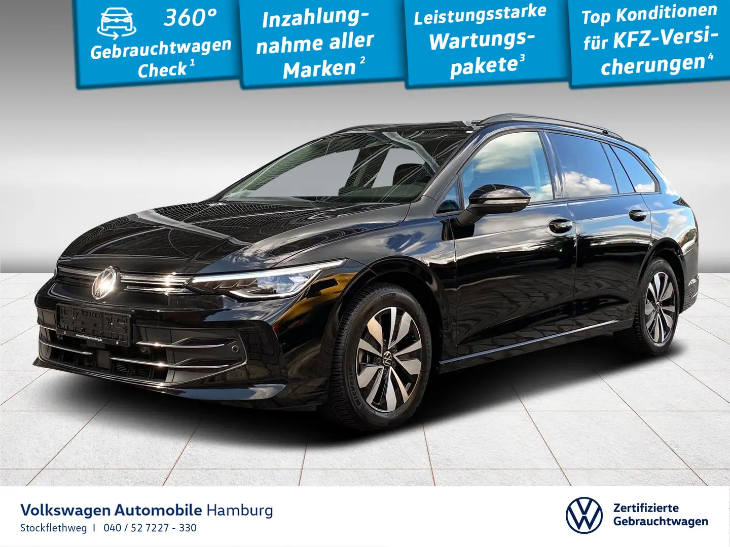 Volkswagen Golf Variant Golf VIII Variant 1.5 eTSI Goal DSG AHK Navi 360 Schwarz - 1