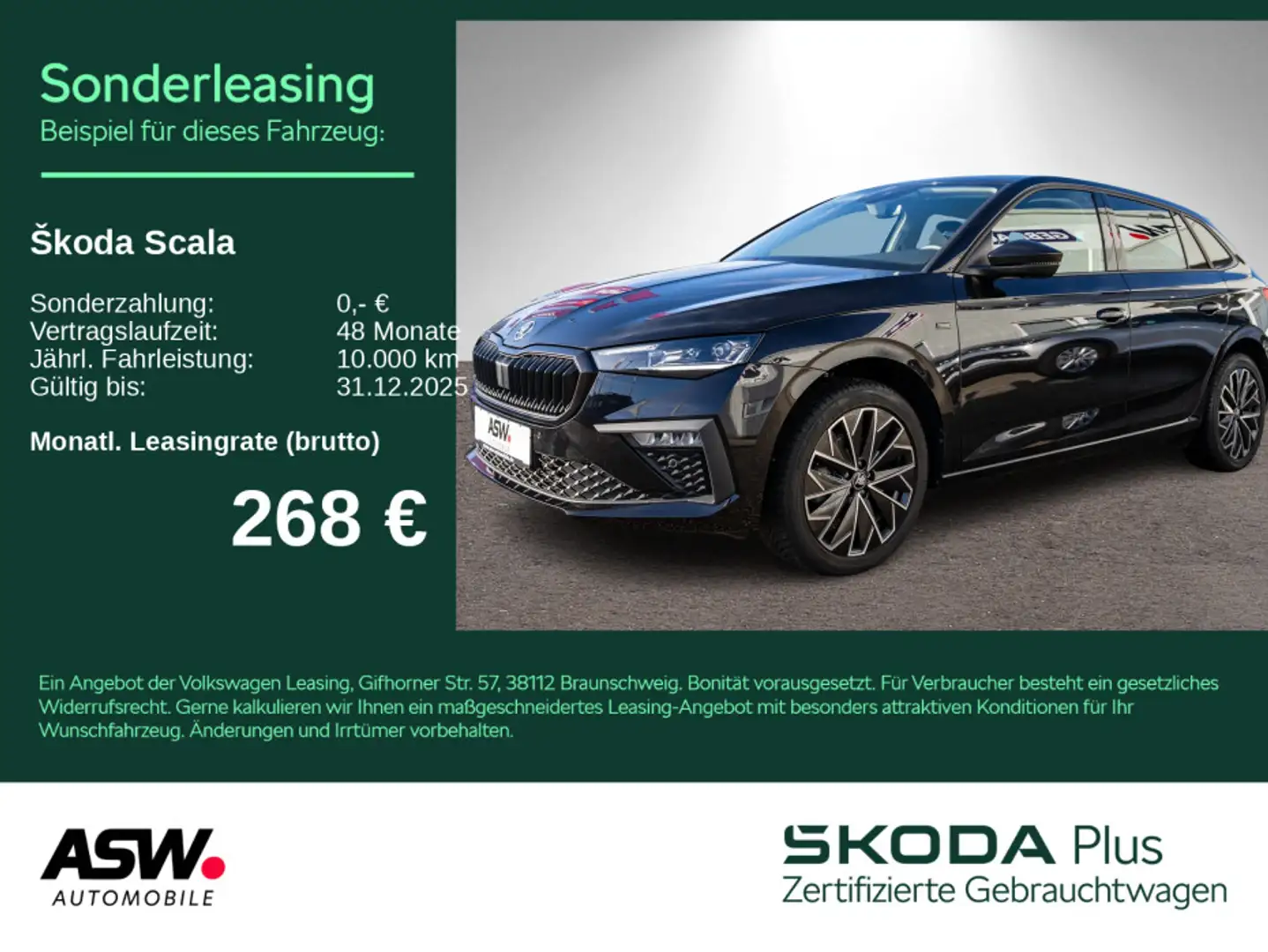 Skoda Scala Selection 1.5 TSI DSG LED Navi RFK ACC AHK Schwarz - 1