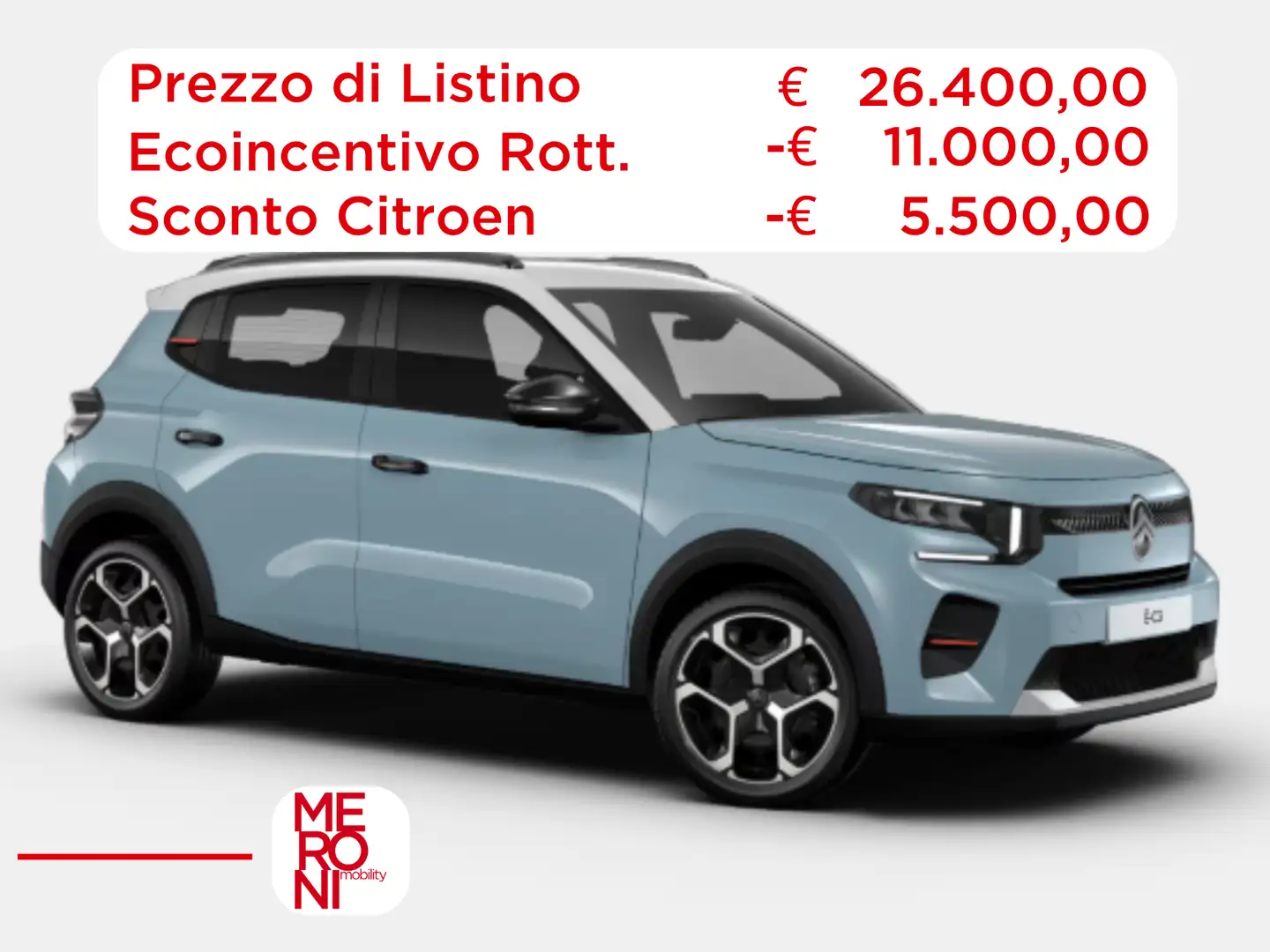 Citroen C3 Elettrica 83kw 113cv PLUS (ECOINCENTIVO) Blauw - 1