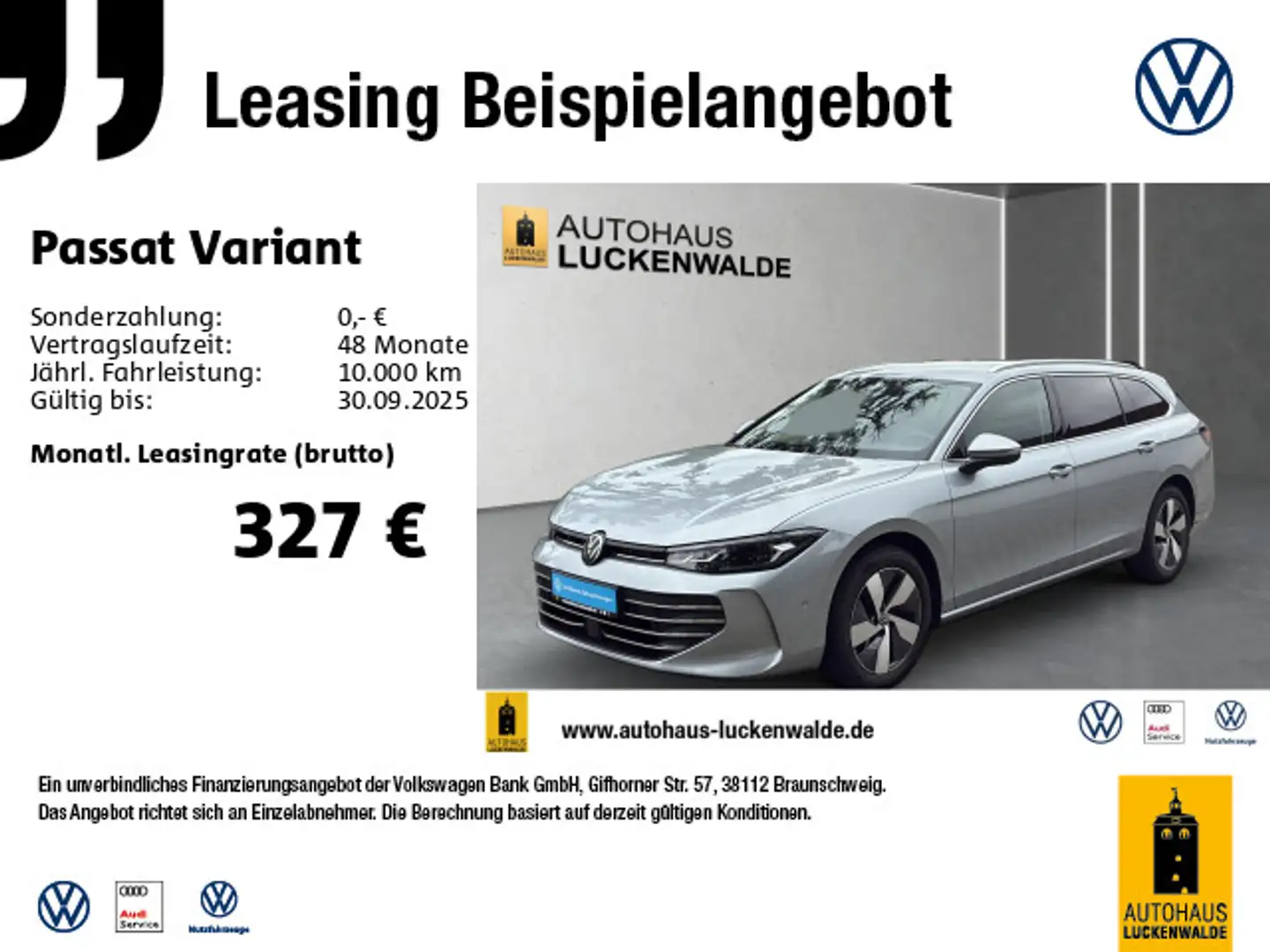 Volkswagen Passat Variant 1.5 eTSI Business DSG *IQ.DRIVE* Silber - 1