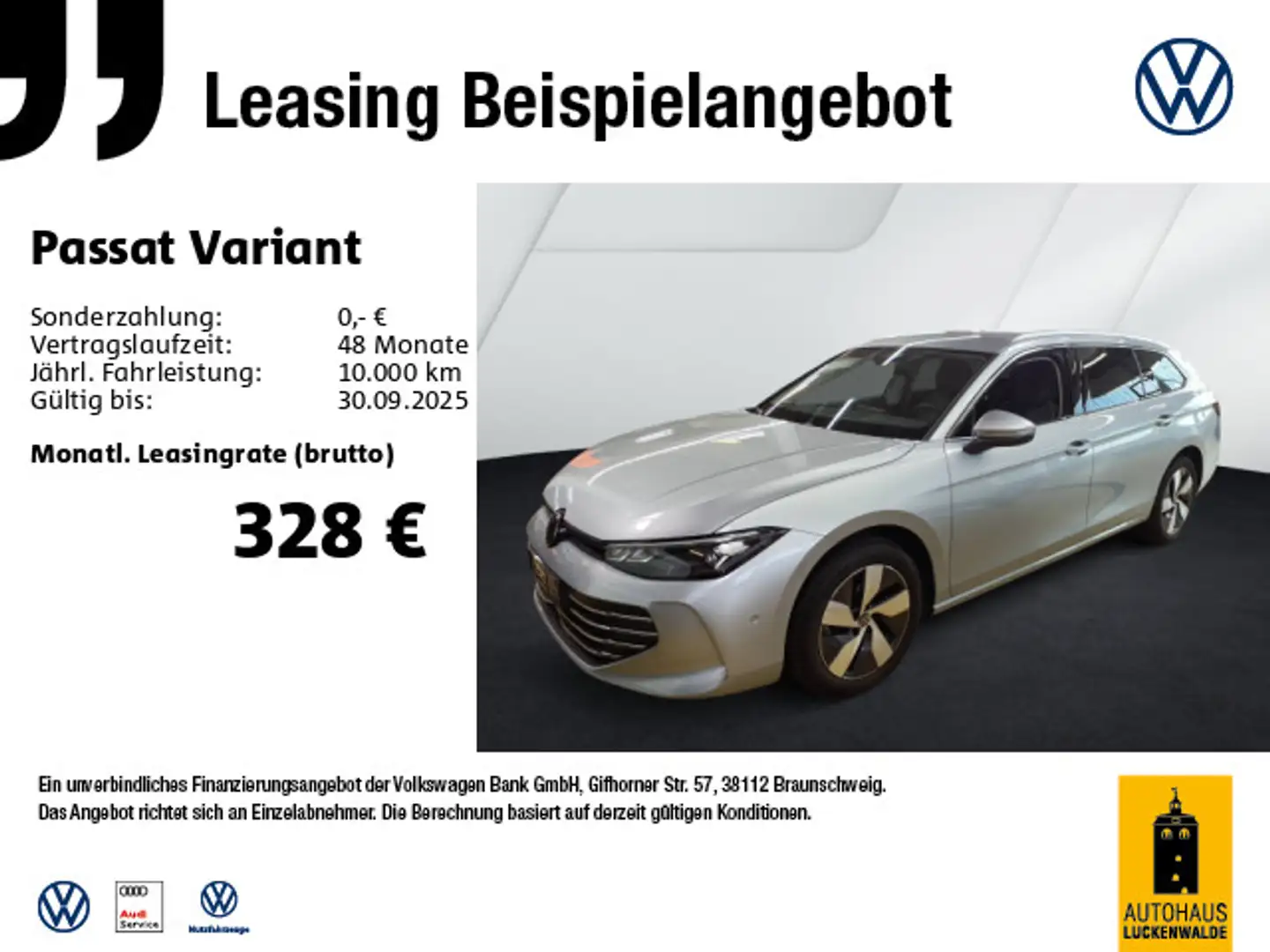 Volkswagen Passat Variant 1.5 eTSI Business DSG *IQ.DRIVE* Silber - 1