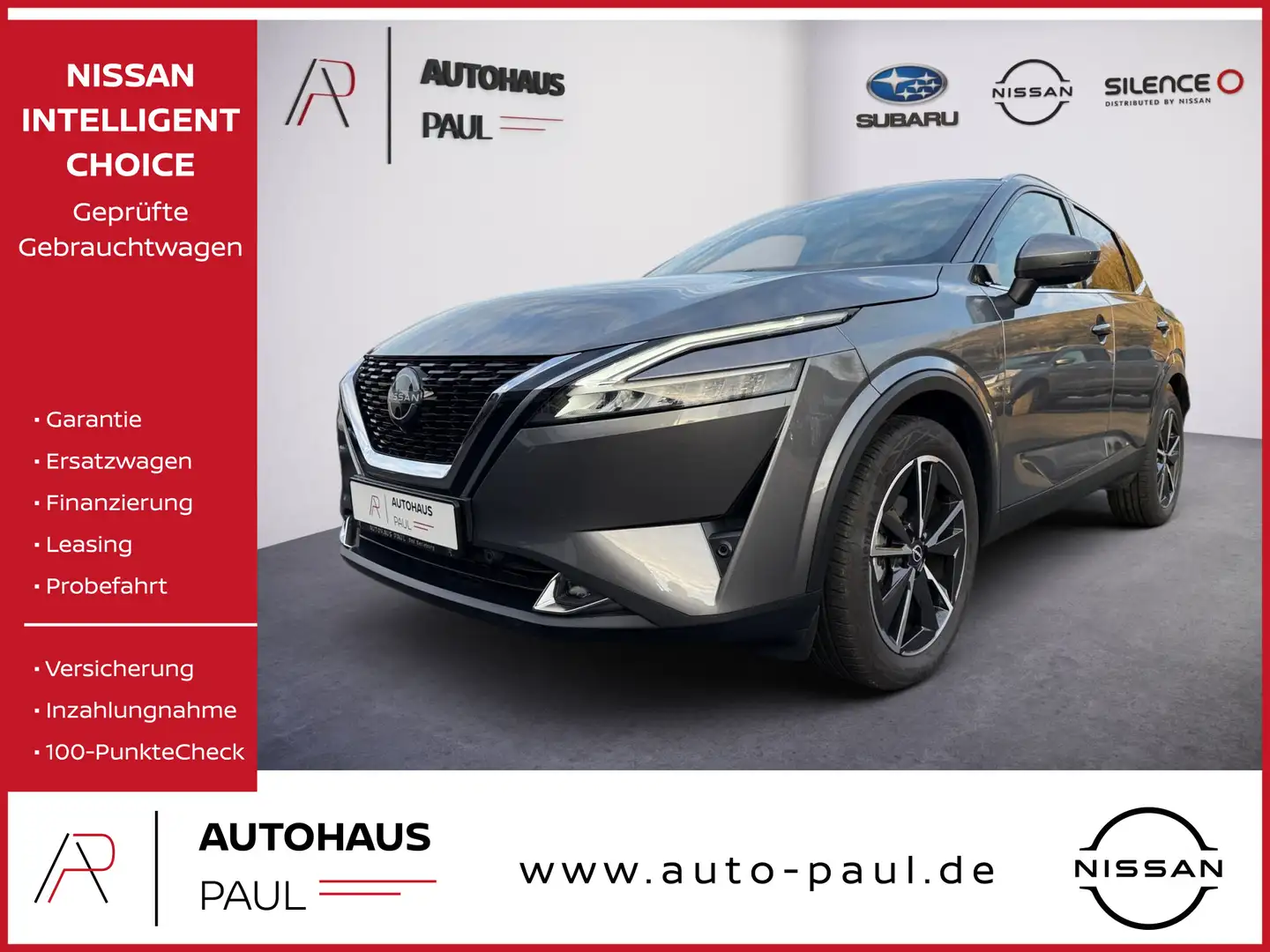 Nissan Qashqai 1.3 DIG-T Tekna, Kamera 360°, PANO, HUD Schwarz - 1