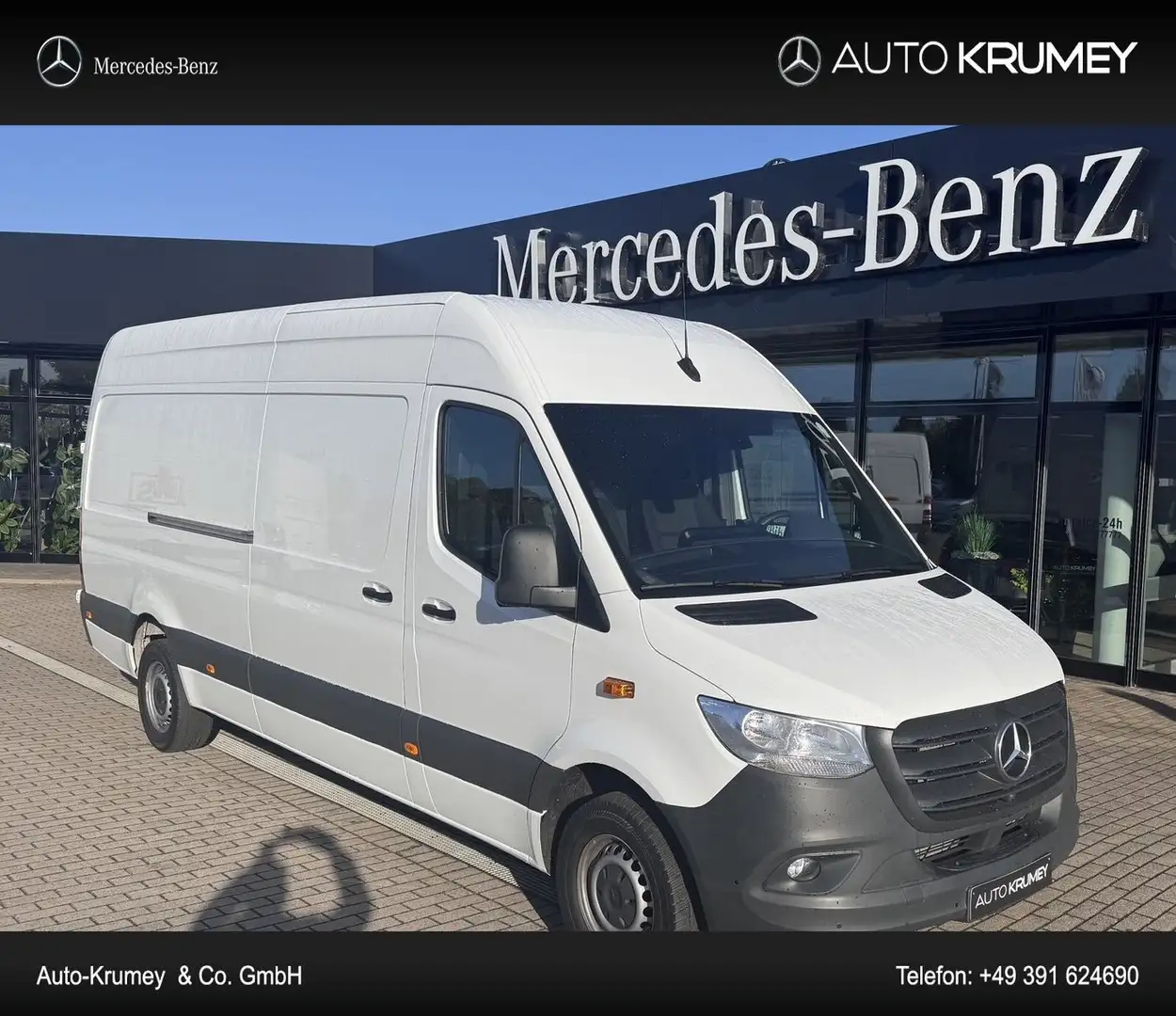 Mercedes-Benz Sprinter 317 CDI Hochdach Navi+Klima+Schwings., Blanc - 1