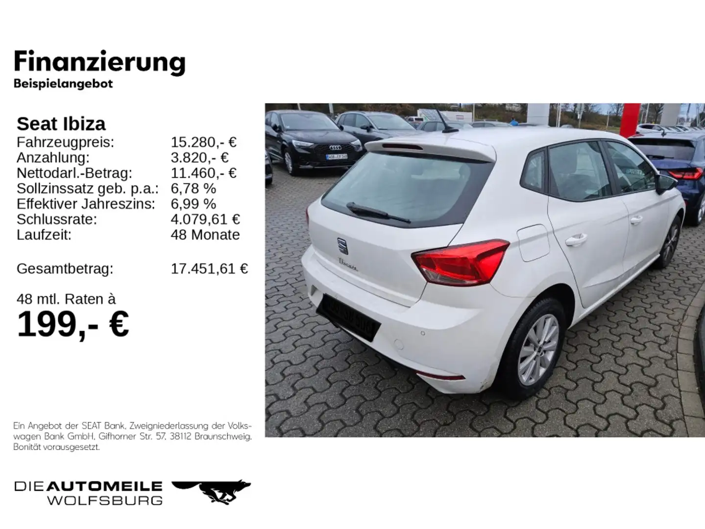 SEAT Ibiza 1.0 TSI Style LED/Rückfahrkam Weiß - 2