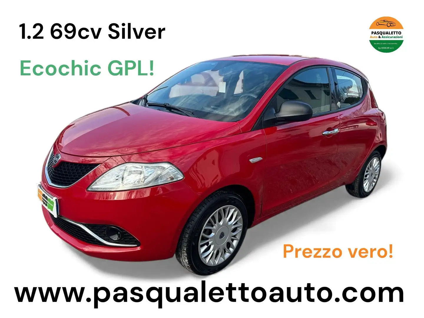 Lancia Ypsilon Ok neo pat. 1.2 Silver ecochic Gpl 69cv Rouge - 1